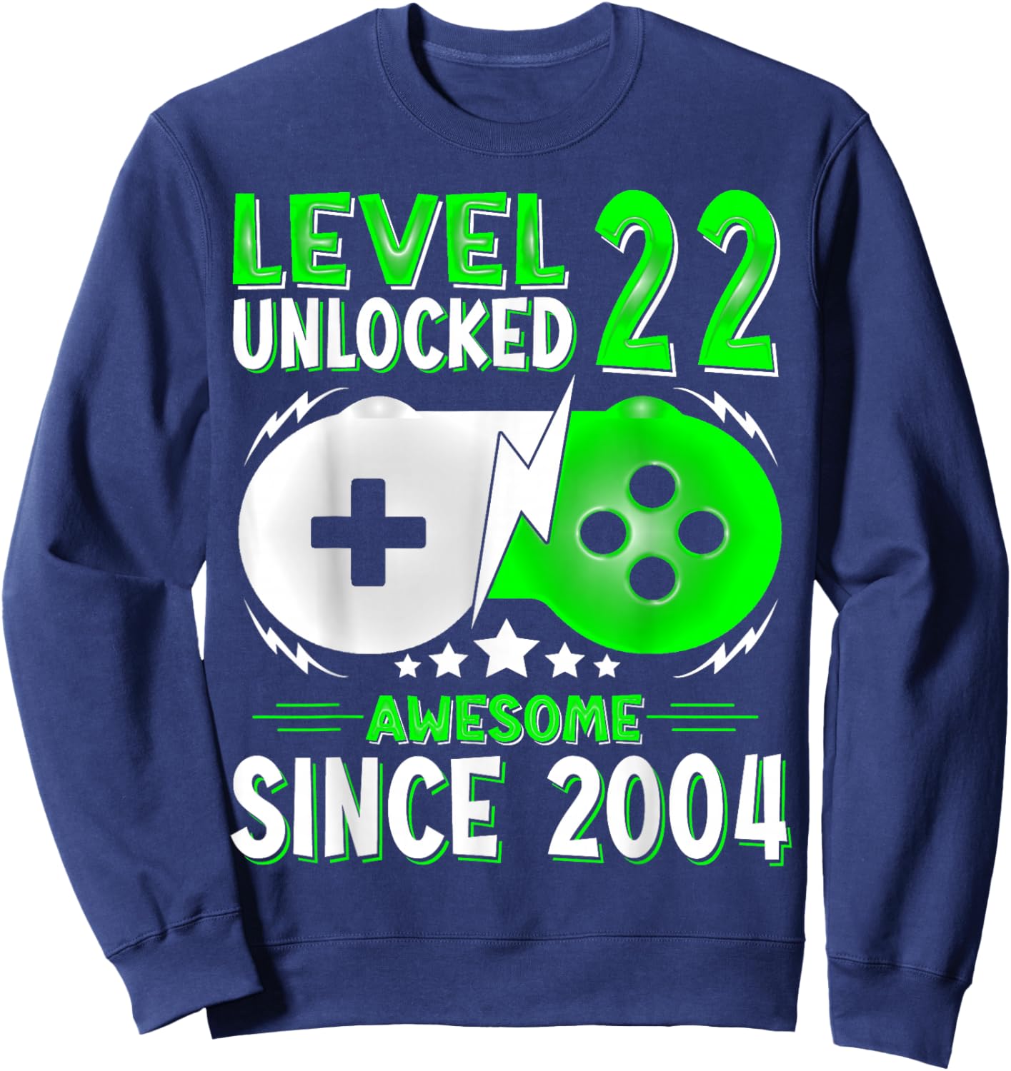 Level 22 Unlocked Birthday 22 Years Old Gifts 22nd Birthday Sweatshirt - Sweatshirt | Navy