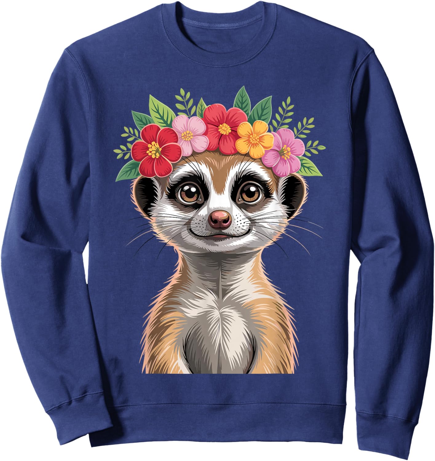Meerkat Art Girls Wildlife Animal Meerkat Lover Sweatshirt - Sweatshirt | Navy