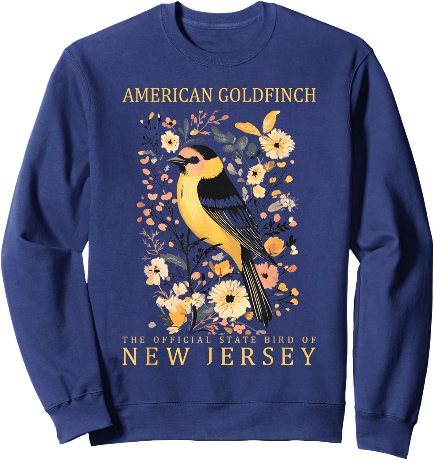 American New Jersey State Bird Art Sweatshirt - Sweatshirt | Navy