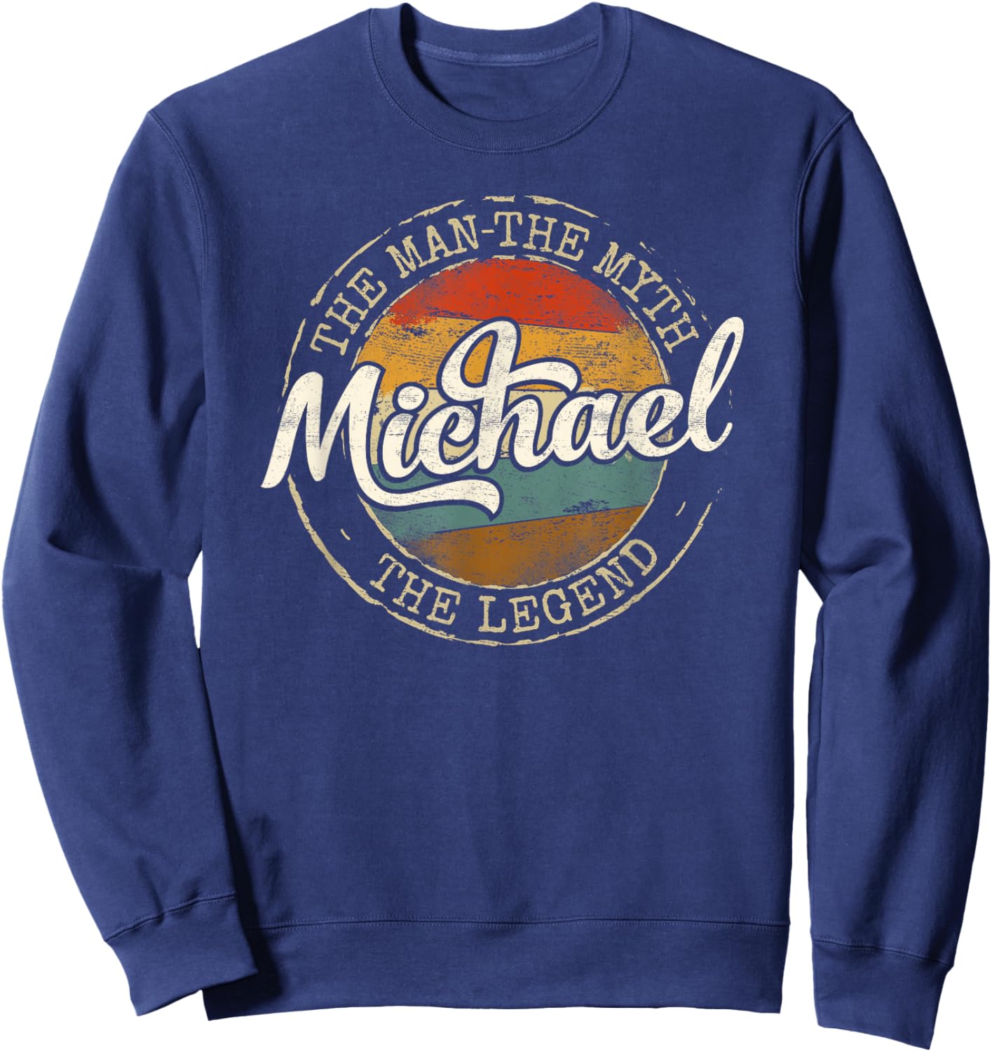 Michael The Man The Myth The Legend Vintage Name Sweatshirt - Sweatshirt | Navy