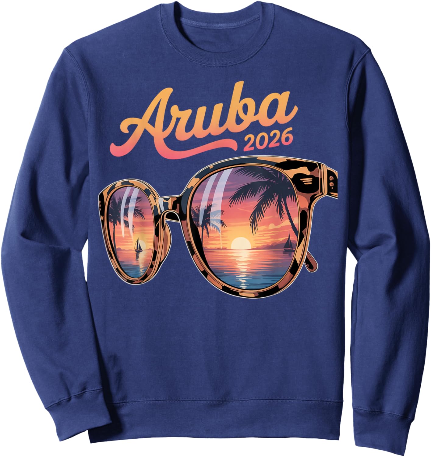 Aruba Cruise 2026 Matching Family Vacation Sweatshirt - Sweatshirt | Navy