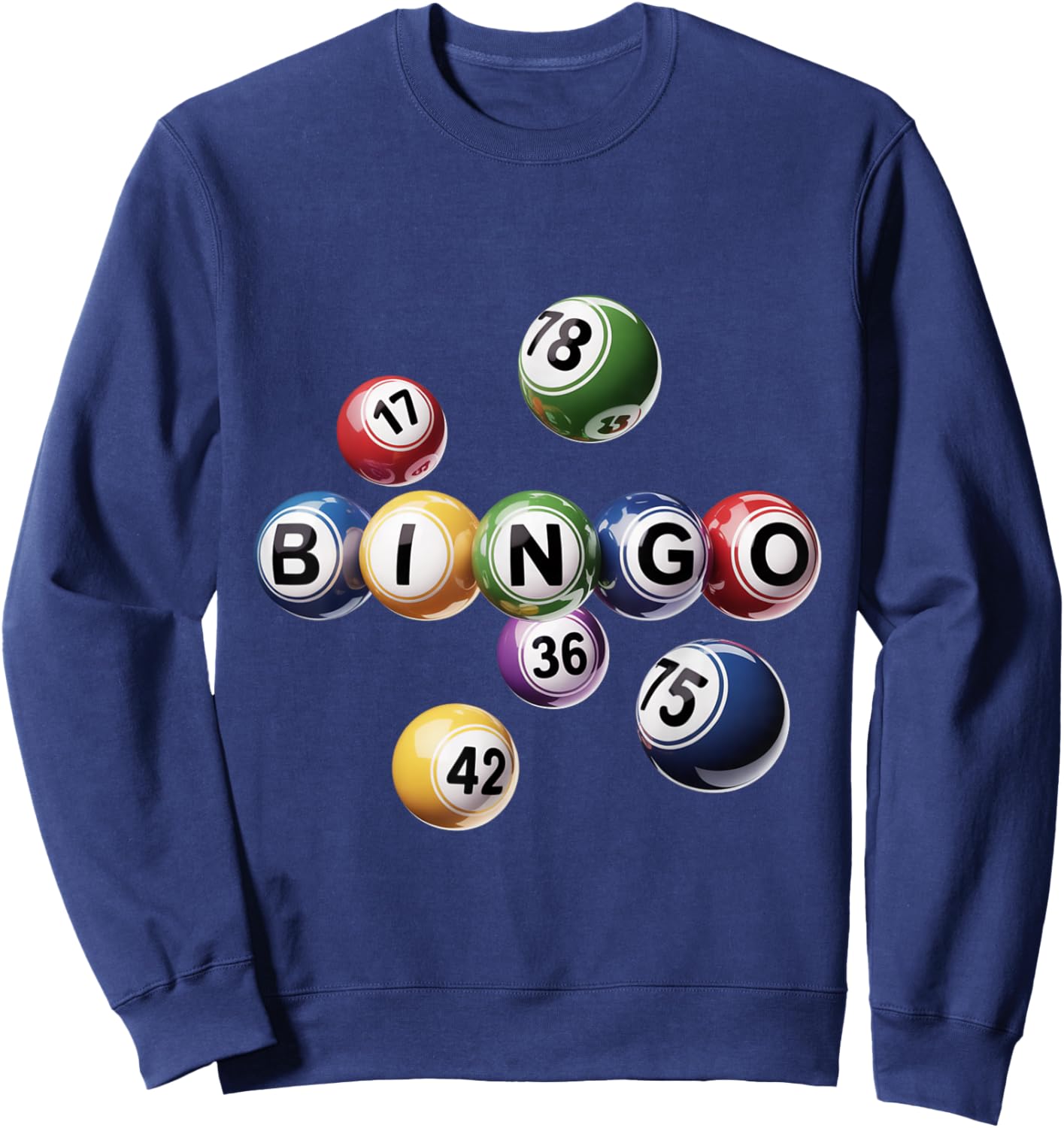 Classic Color Bingo Balls Arrangement Sweatshirt - Sweatshirt | Navy