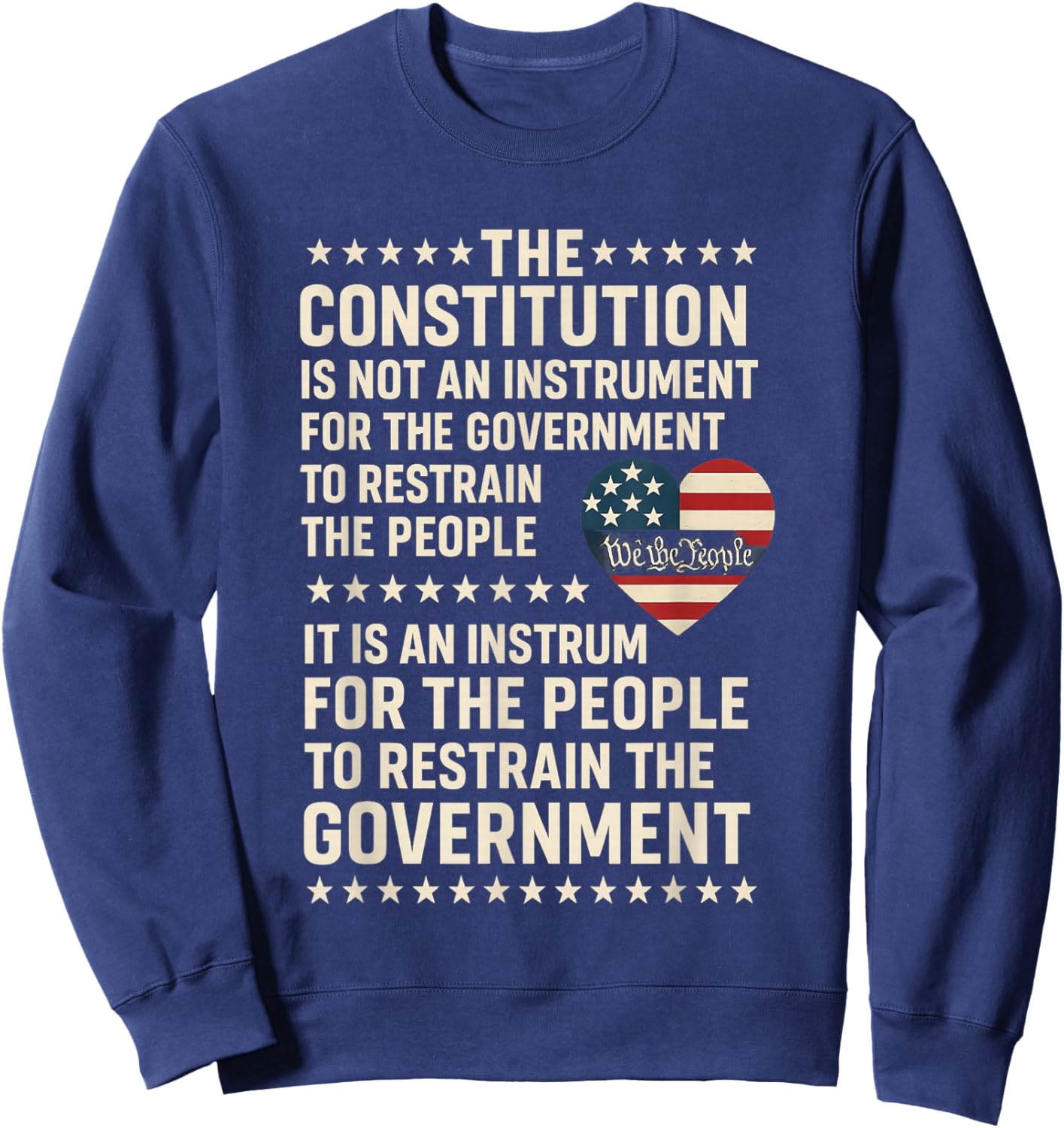 The Constitution is an Instrument Us Patriotic Sweatshirt - Sweatshirt | Navy
