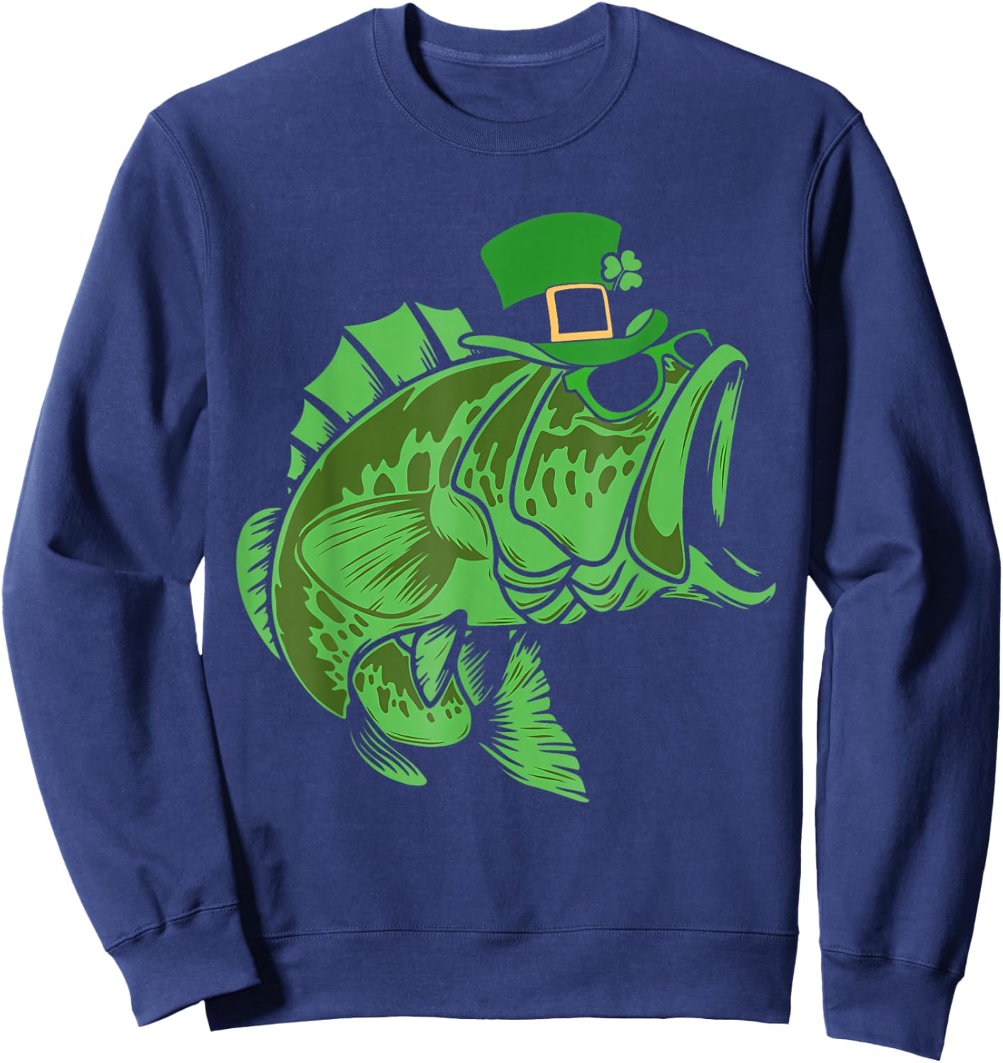 Fishing St Patrick's Day Irish Lucky Fishing Women Sweatshirt - Sweatshirt | Navy
