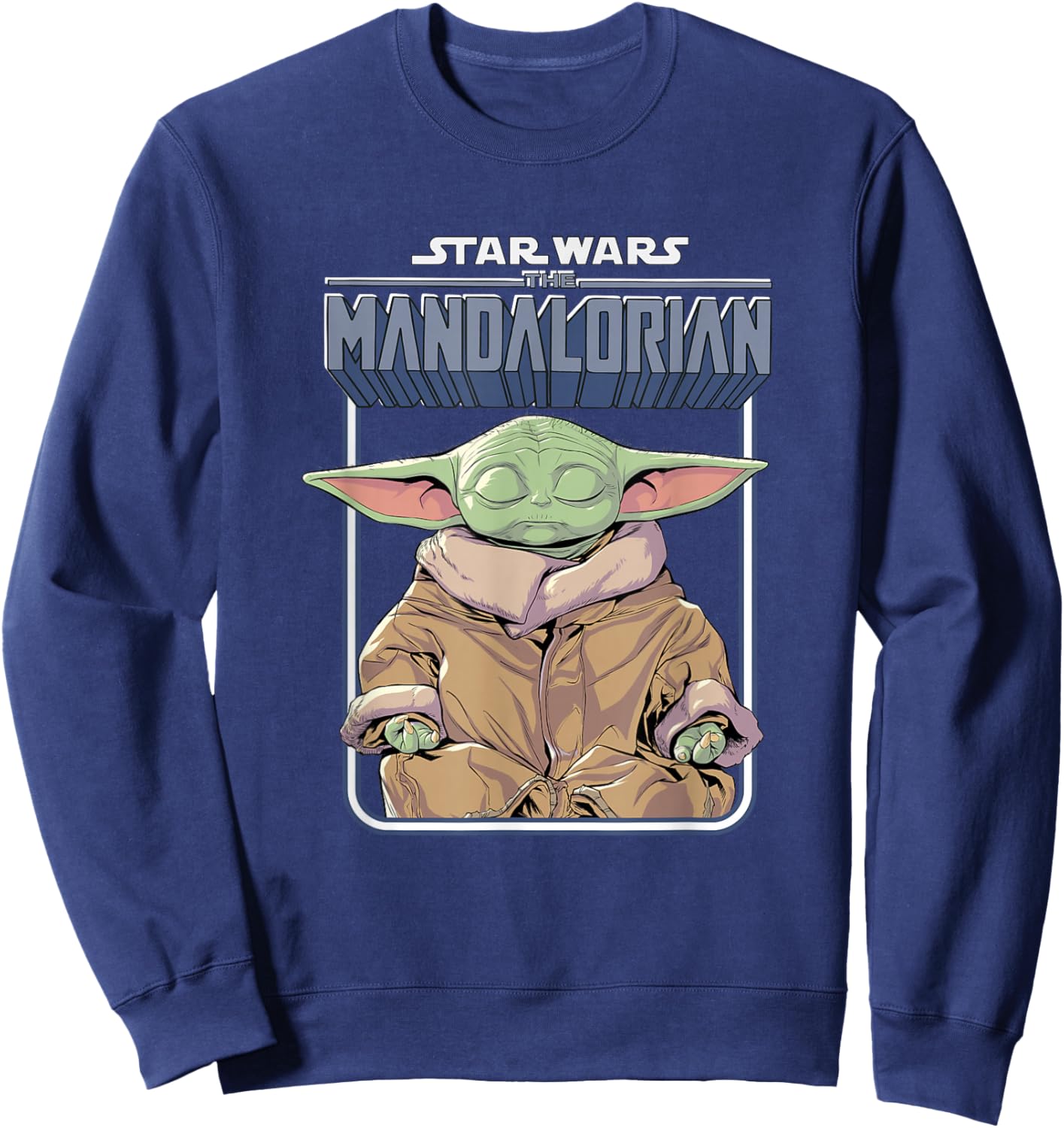 Star Wars The Mandalorian Grogu Zen Meditation Moment Sweatshirt - Sweatshirt | Navy