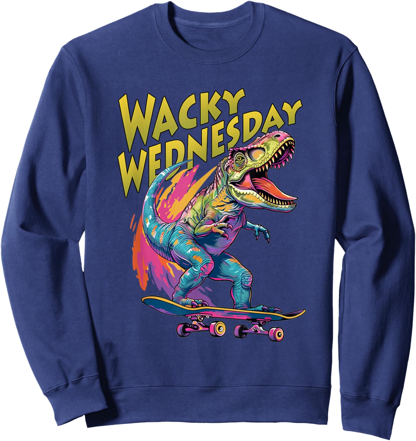 Wacky Wednesday Kids and Teachers | Mismatch Day Spirit Week Sweatshirt - Sweatshirt | Navy
