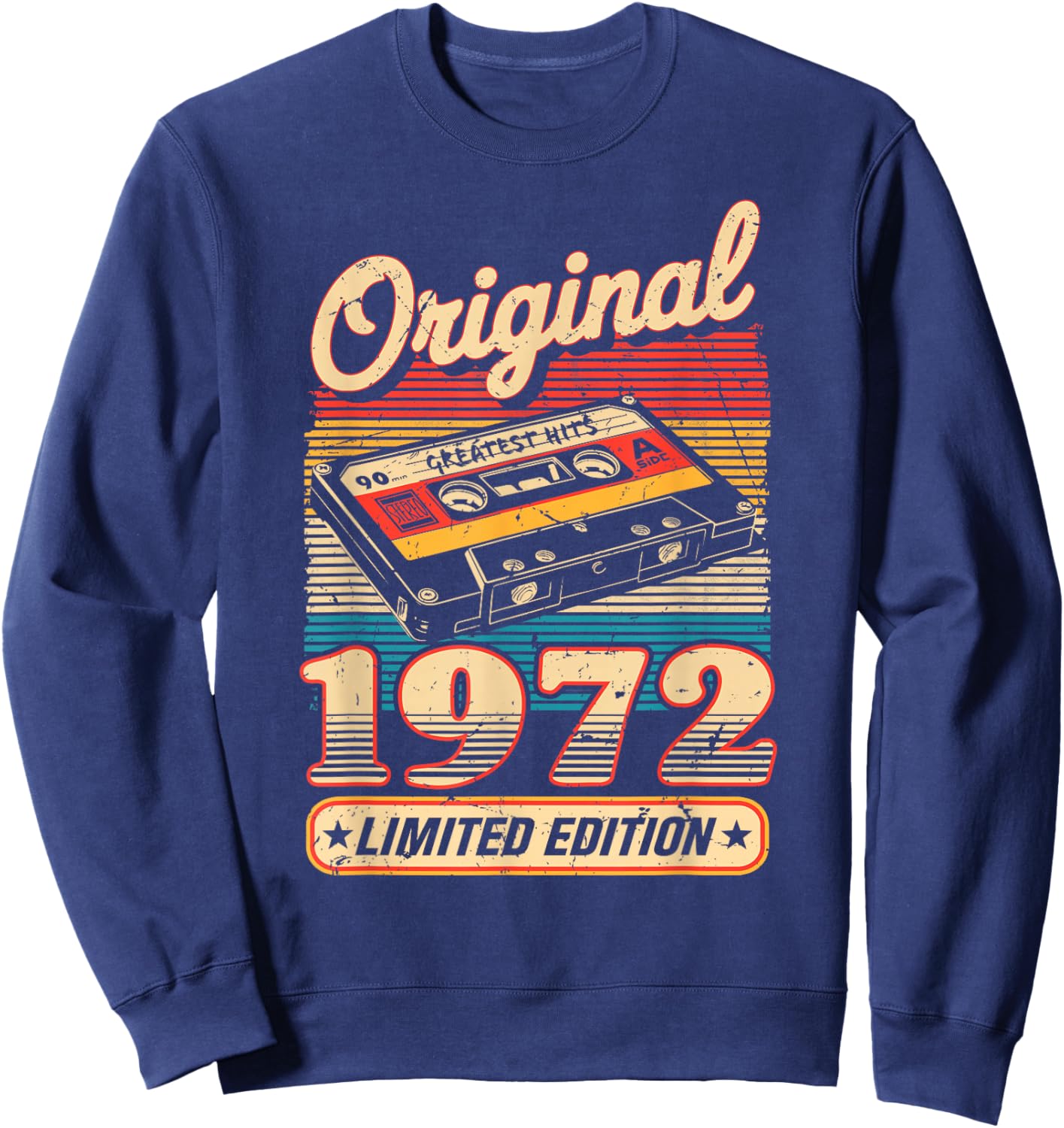 53th Birthday Retro Vintage 1972 Men Women Sweatshirt - Sweatshirt | Navy