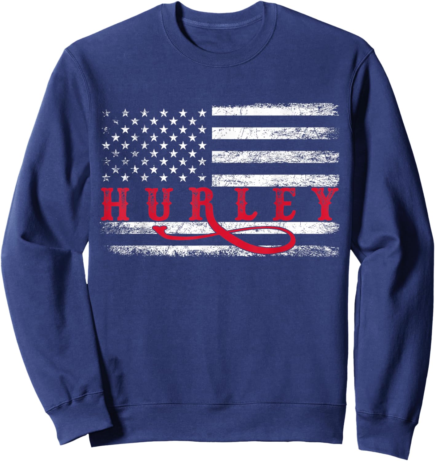 Retro Hurley Home State Cool 70s 80s Style Sunset Sweatshirt - Sweatshirt | Navy