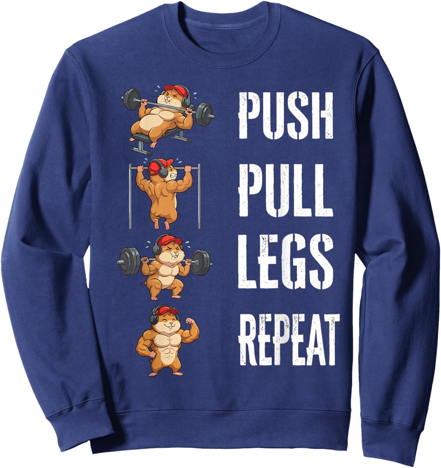 Funny Gym Rat Fitness Workout Training Bodybuilding Cycle Sweatshirt - Sweatshirt | Navy
