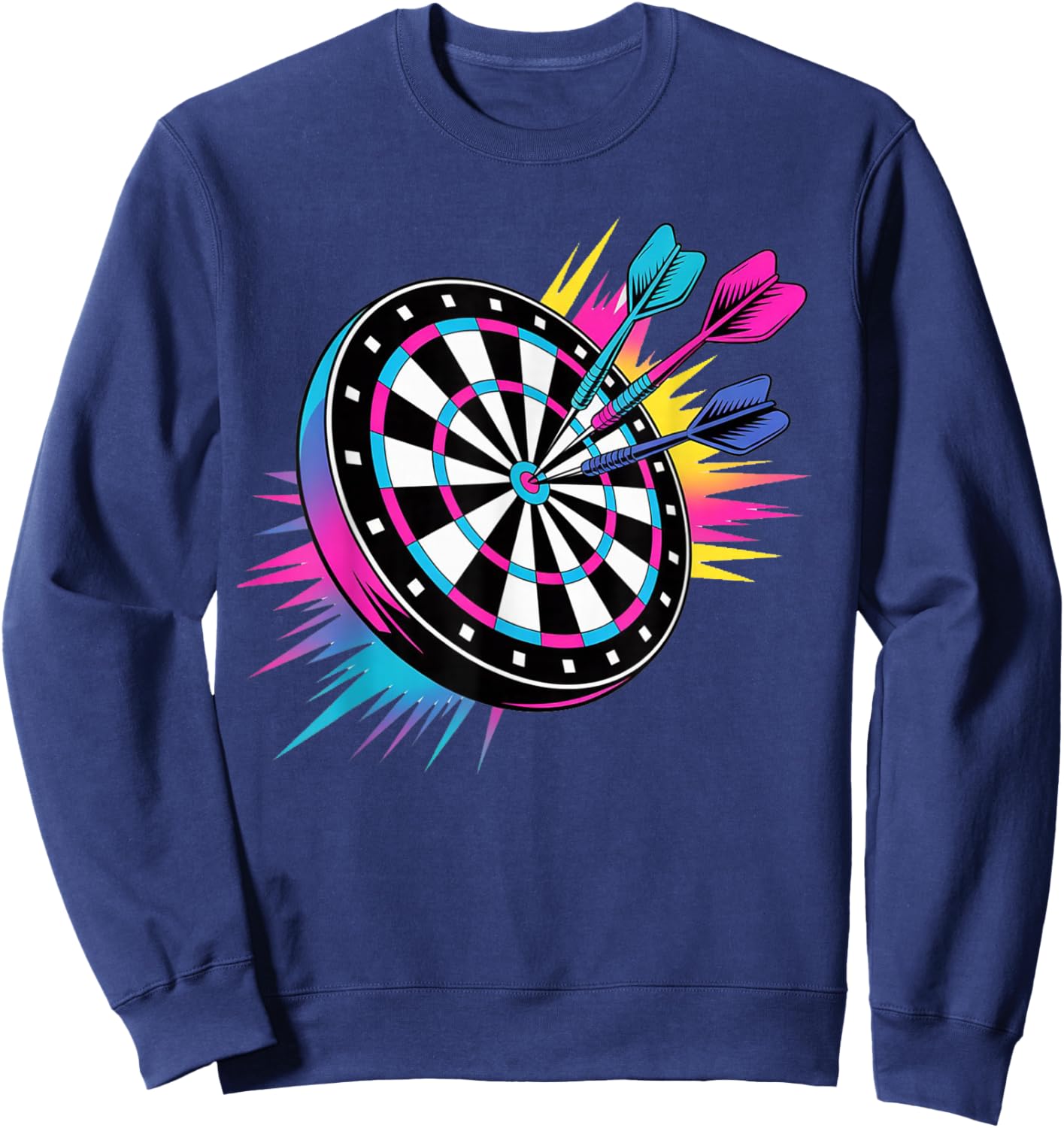 Fan Trikot Team Sport Dart Darts Dartspieler Retro Spruch Sweatshirt - Sweatshirt | Navy