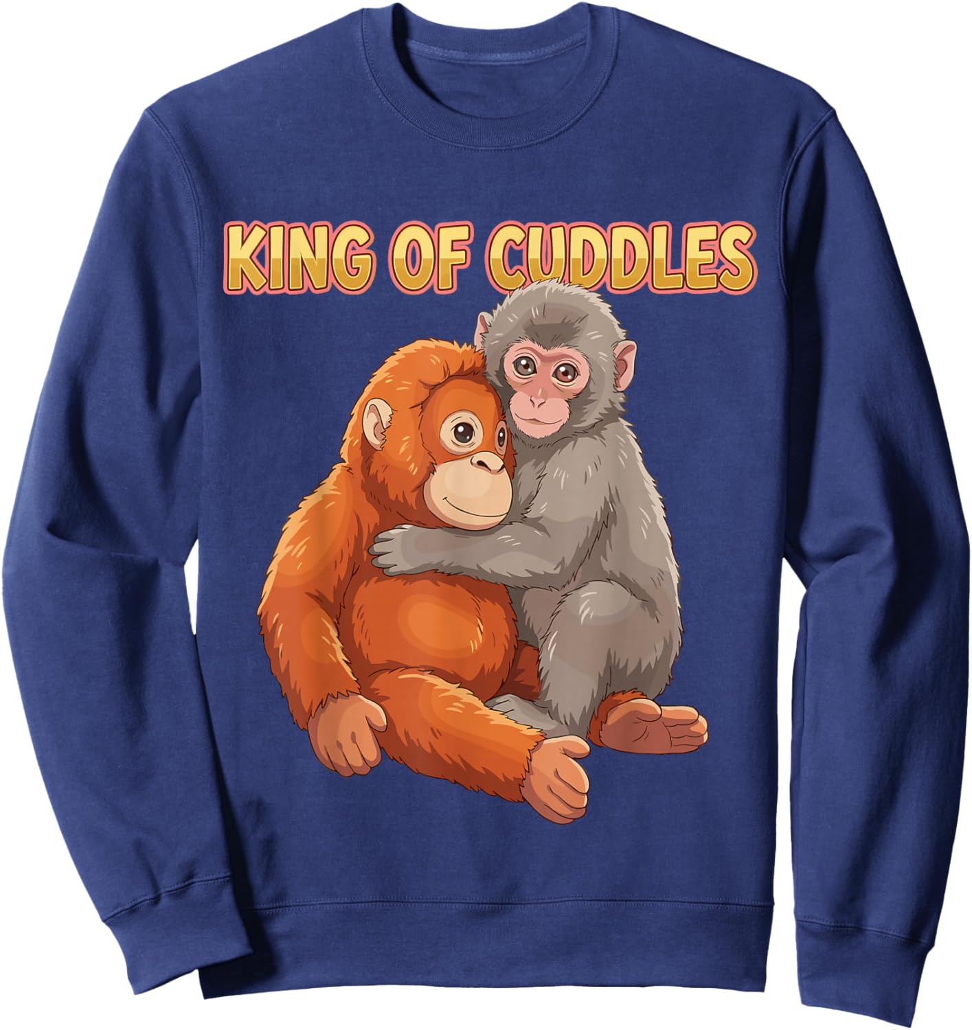 King of Cuddles Panchi Kun Viral Video Baby Monkey Punch Sweatshirt - Sweatshirt | Navy