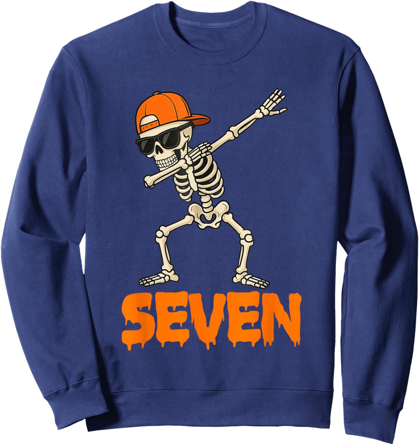 Funny Dabbing Skeleton 67 Meme Matching Halloween Costume Sweatshirt - Sweatshirt | Navy