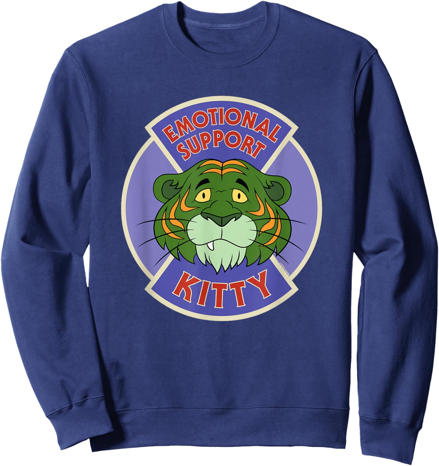 Masters of The Universe - Battle Cat Emotional Support Kitty Sweatshirt - Sweatshirt | Navy