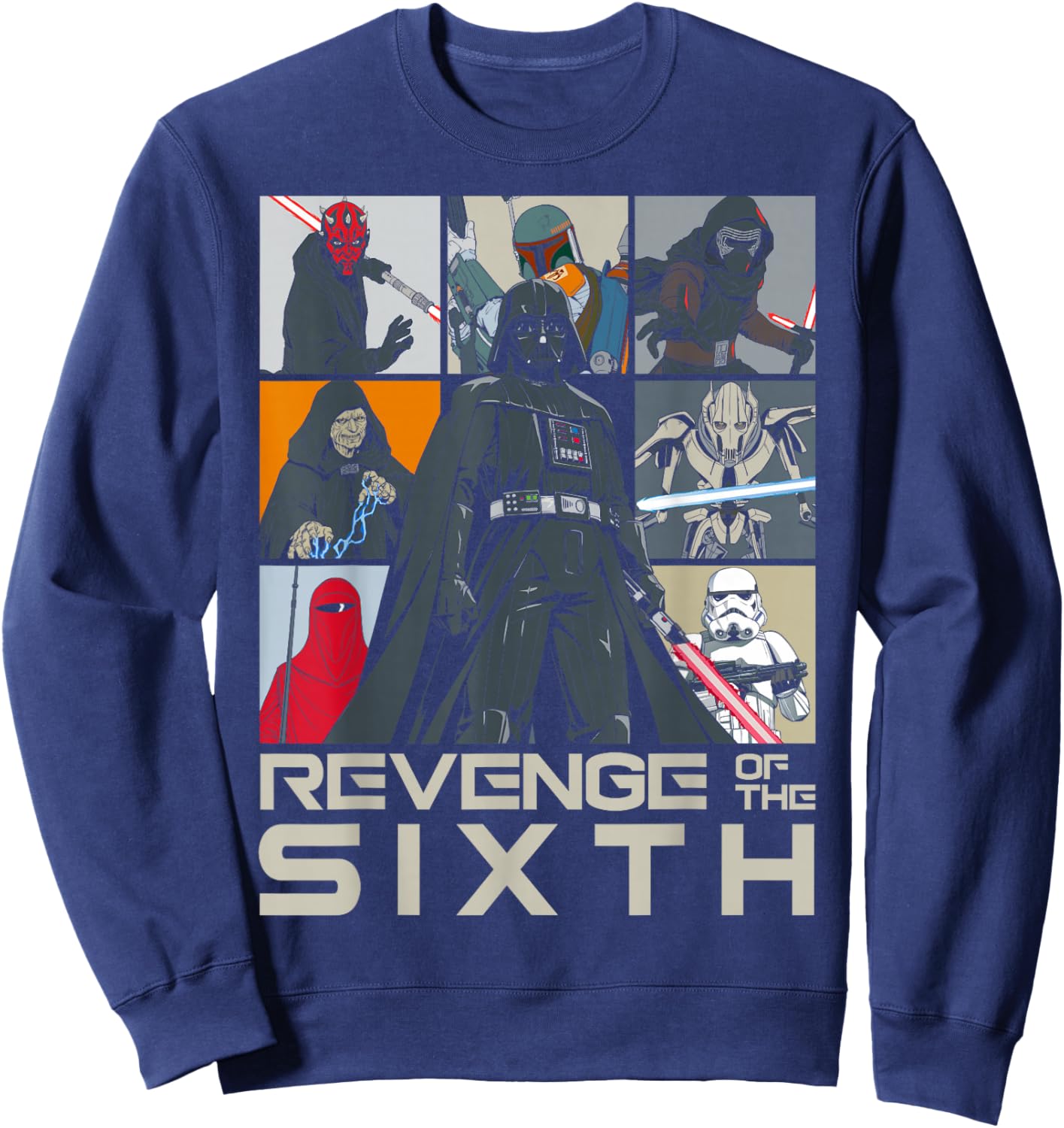 Star Wars Revenge Of The Sixth Dark Side Of The Force Grid Sweatshirt - Sweatshirt | Navy