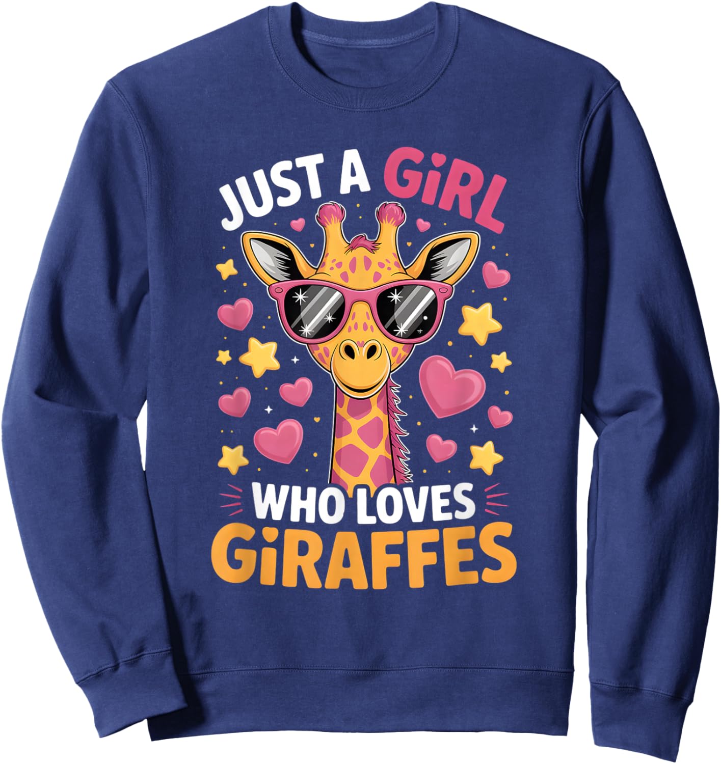 Girls Giraffe Sweatshirt - Sweatshirt | Navy