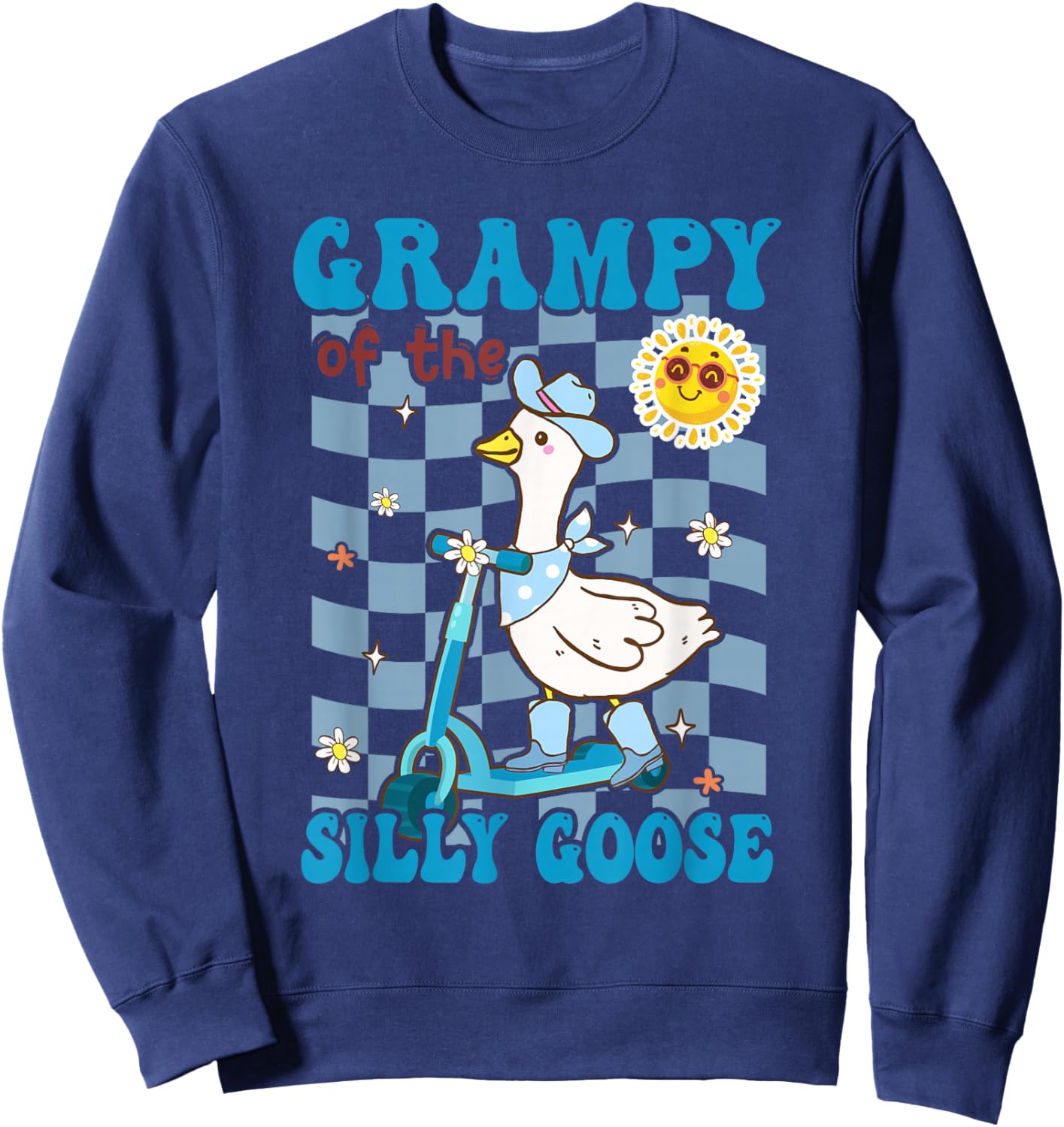 Grampy of The Silly Goose First Birthday Family Matching Sweatshirt - Sweatshirt | Navy