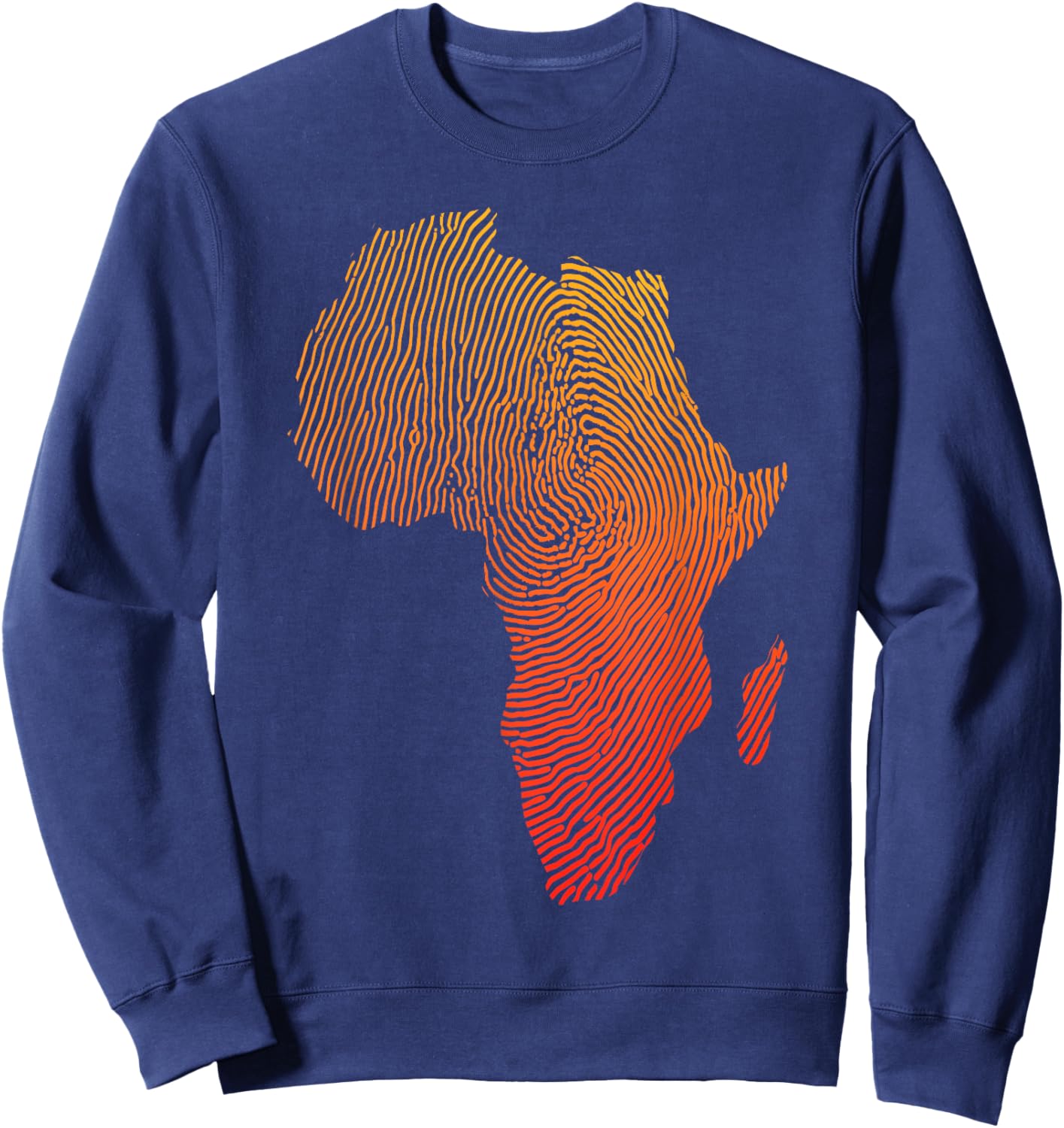 Cool Africa Map Art Women Afrocentric African Print Sweatshirt - Sweatshirt | Navy