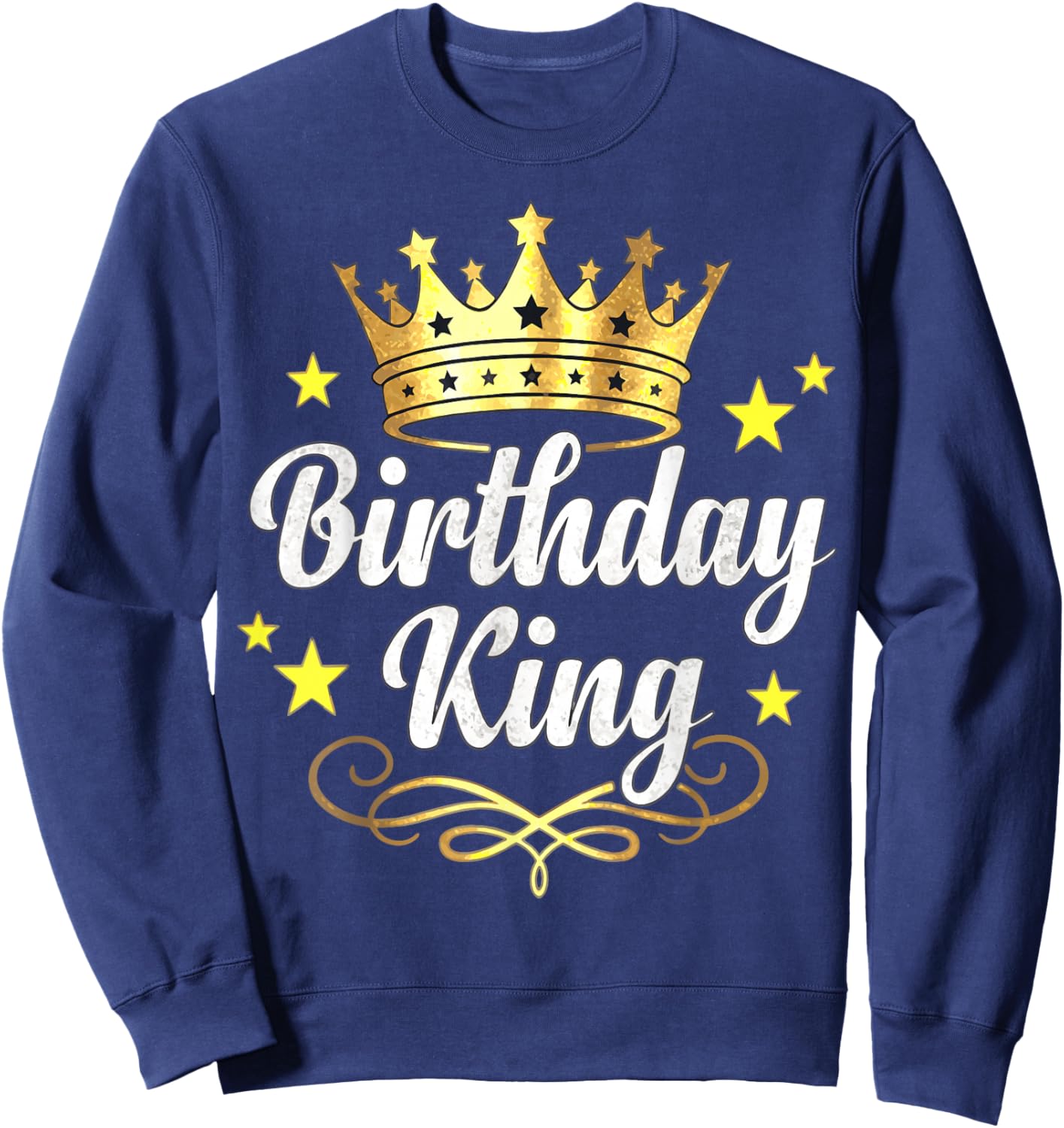 Birthday King Crown Sweatshirt - Sweatshirt | Navy