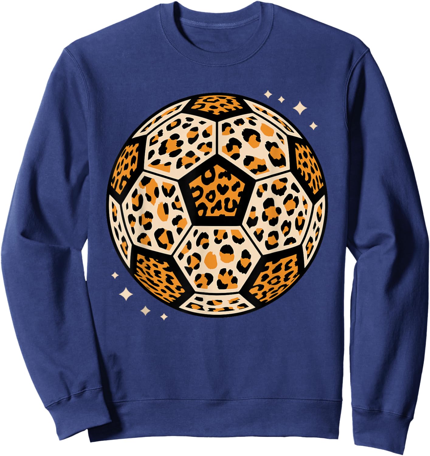 Leopard Pattern Soccer Ball Football Sweatshirt - Sweatshirt | Navy