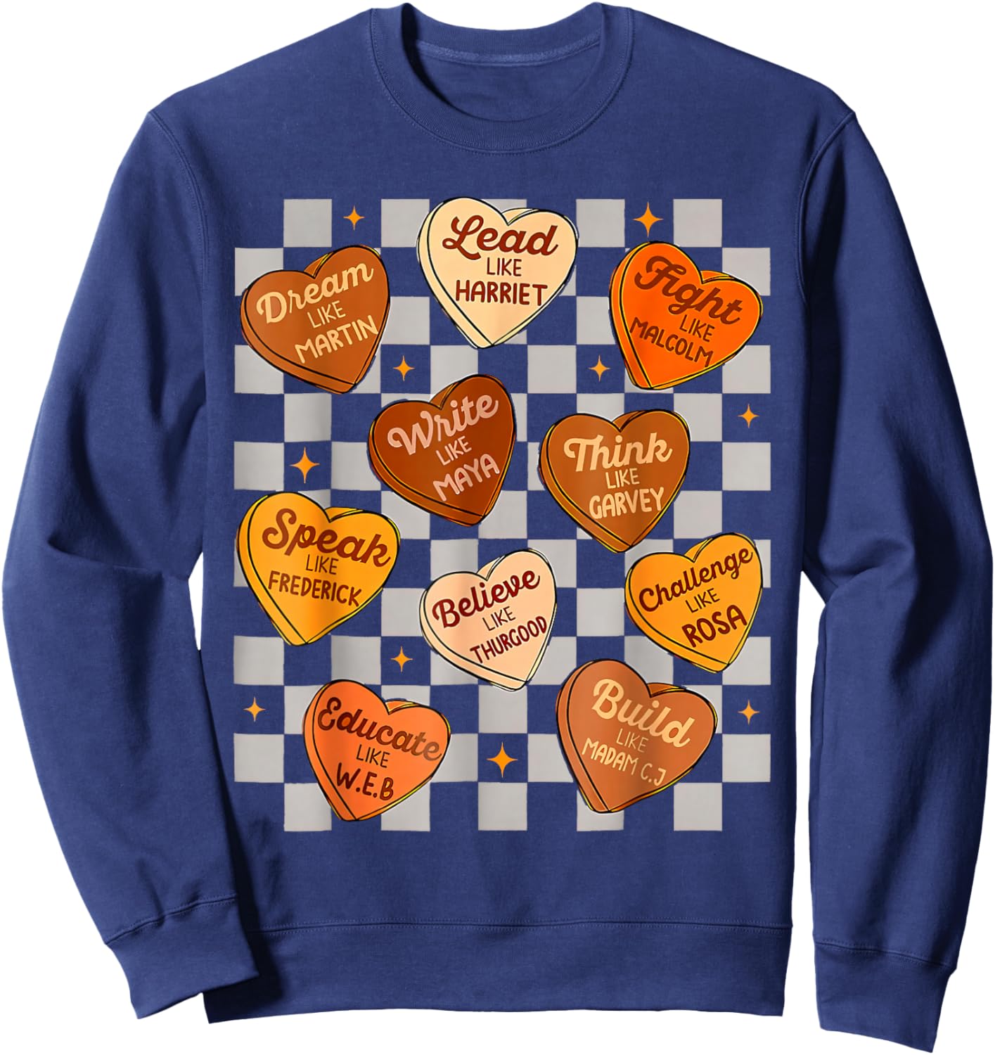 Celebrate School Black History Month BLM Black Principal Sweatshirt - Sweatshirt | Navy