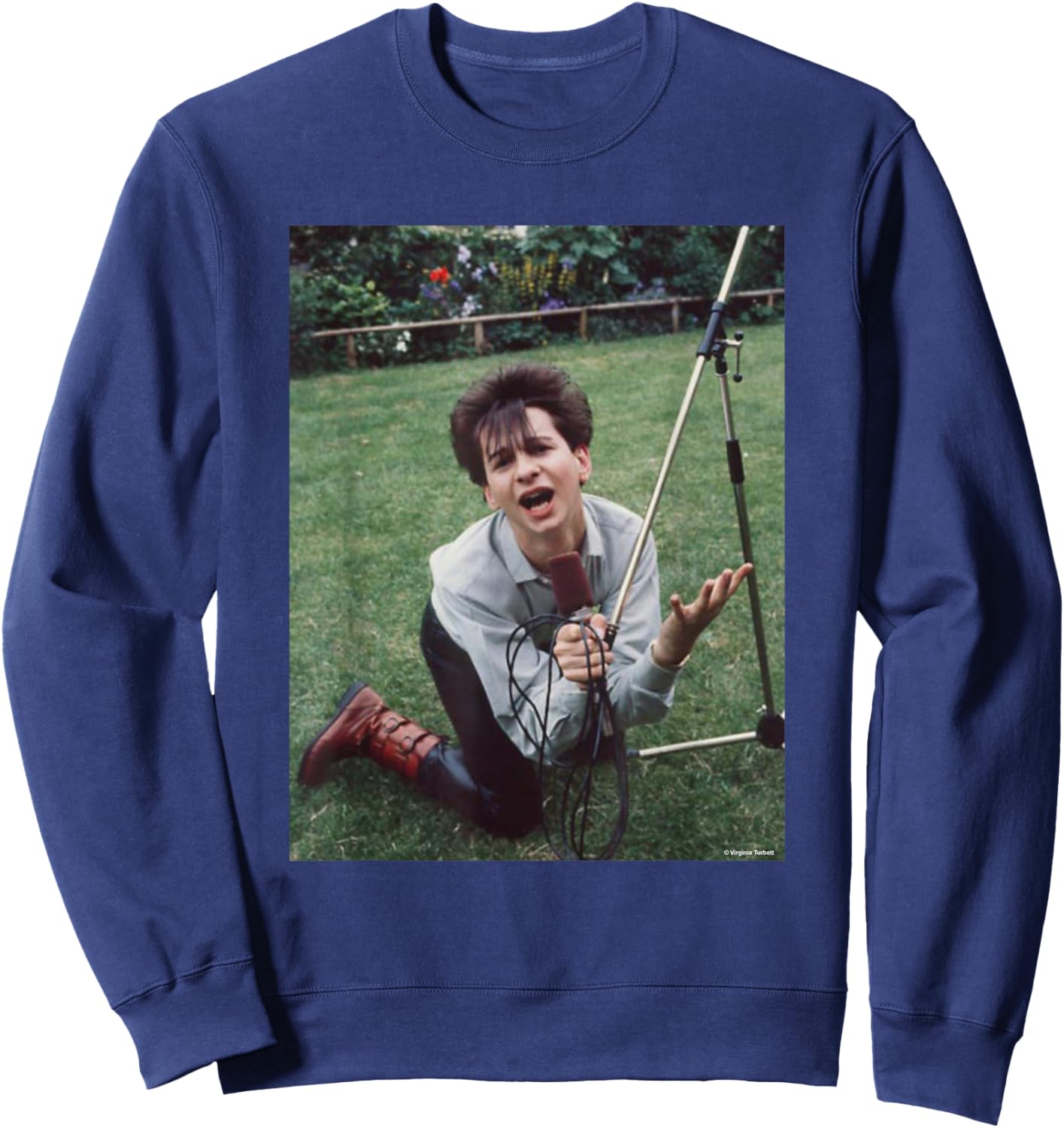 Depeche Mode Singer Dave Gahan by Virginia Turbett Sweatshirt - Sweatshirt | Navy