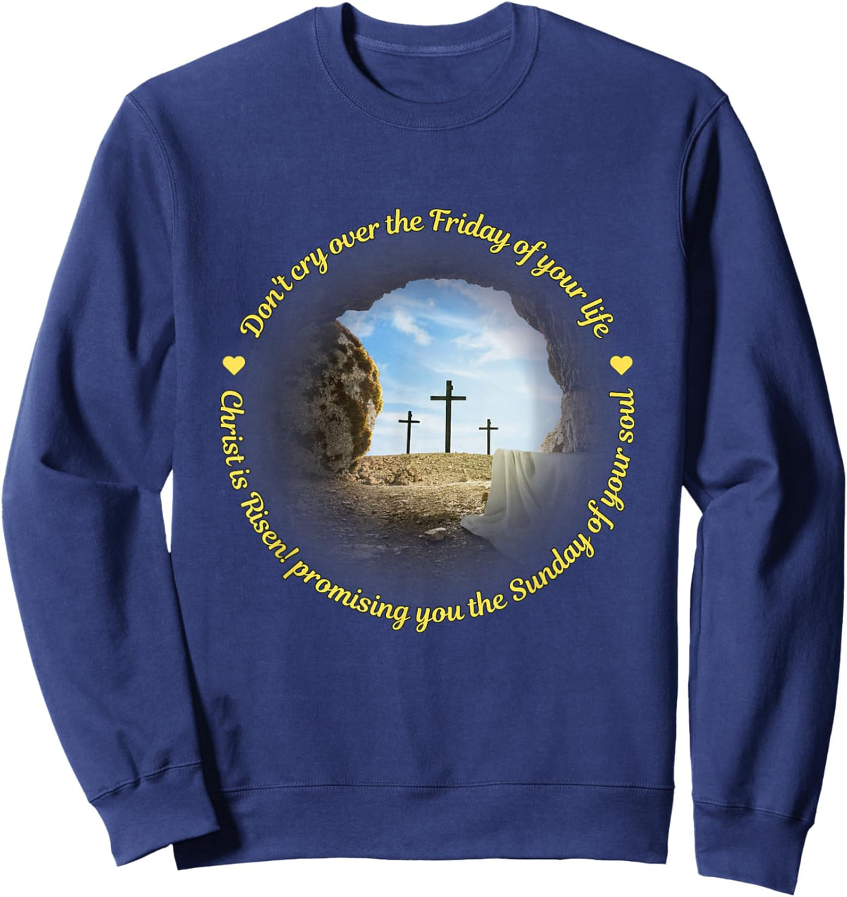 Resurrection - Christ is Risen Sweatshirt - Sweatshirt | Navy