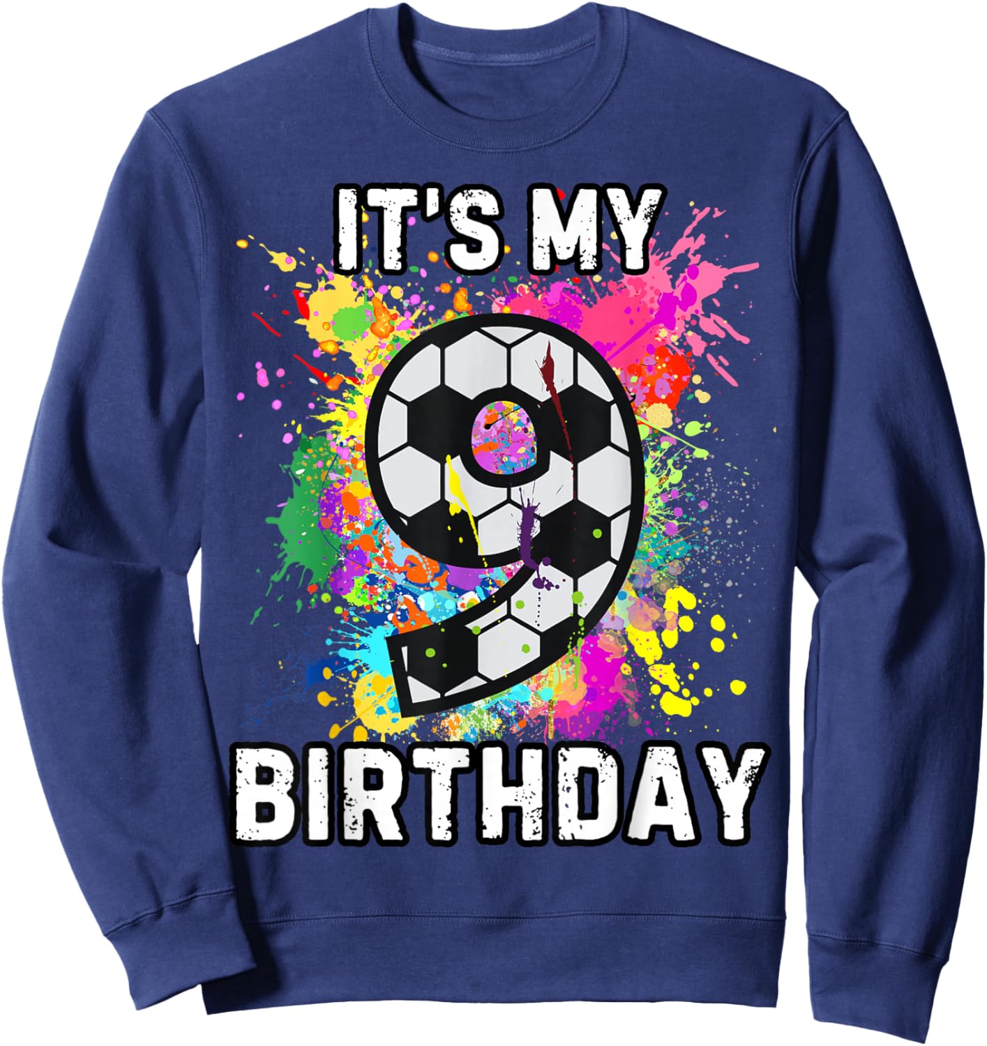 Soccer Birthday 9 Sweatshirt - Sweatshirt | Navy