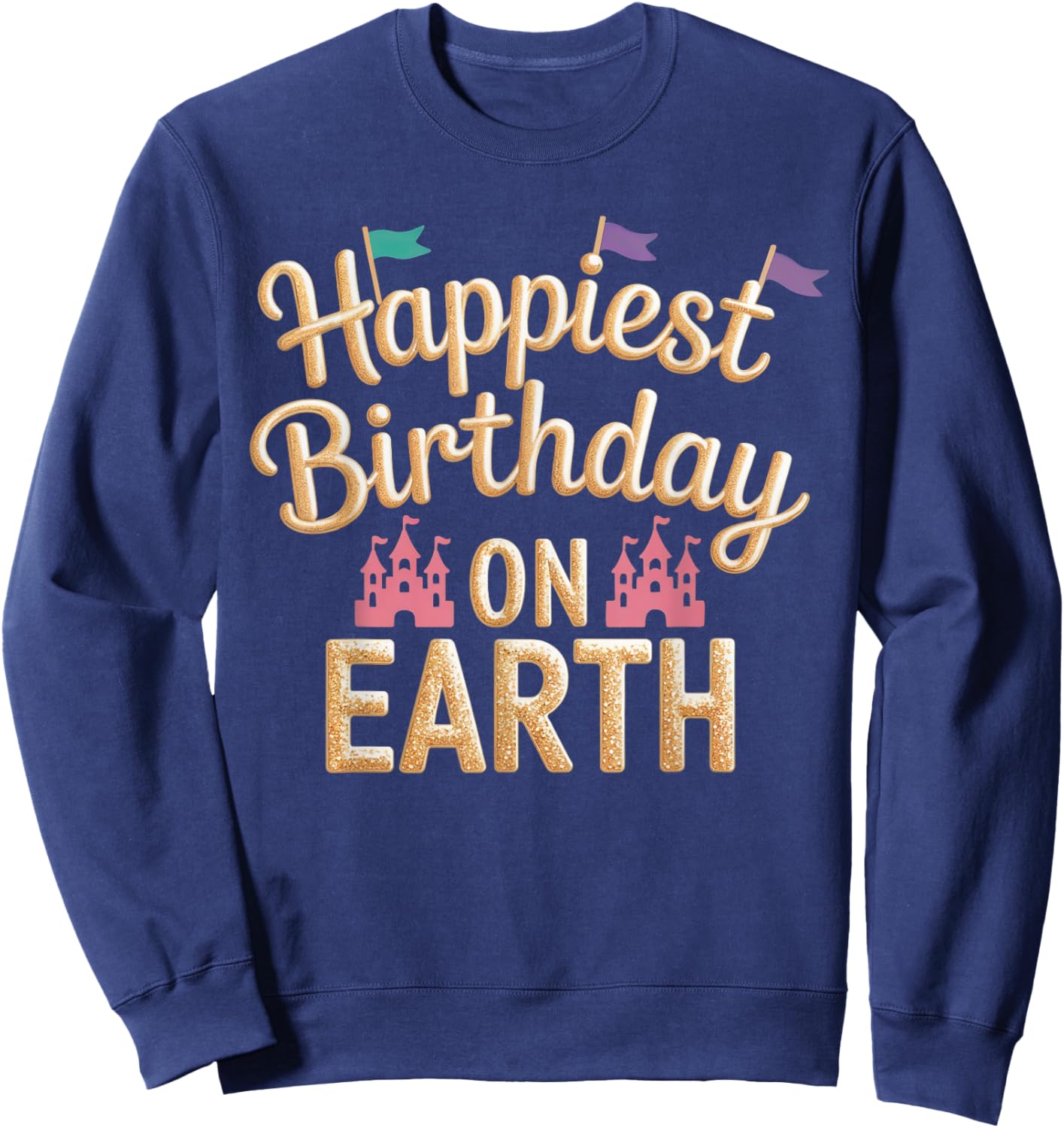 Princess Birthday Party Decorations Bday Girls Birthday Sweatshirt - Sweatshirt | Navy