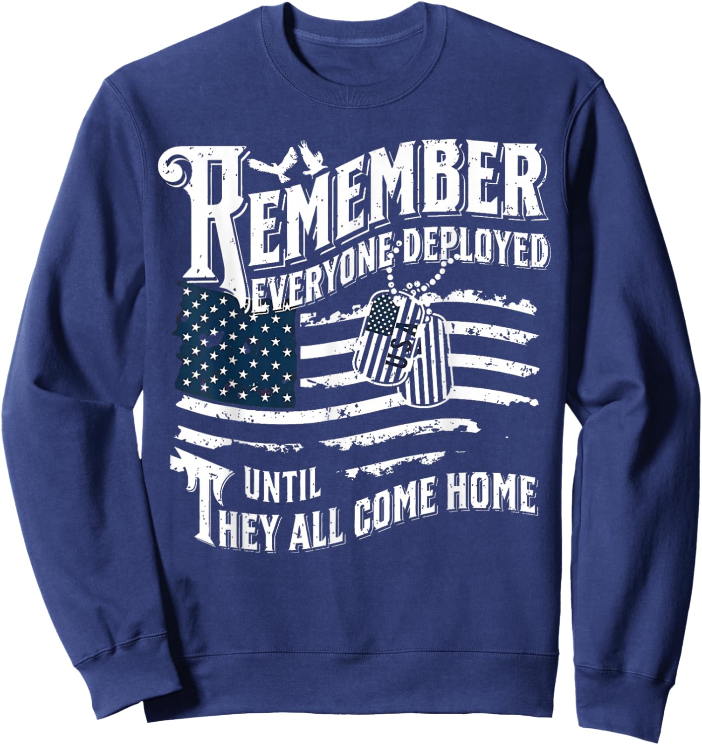 RED Remember Everyone Deployed Red Friday Military Support Sweatshirt - Sweatshirt | Navy