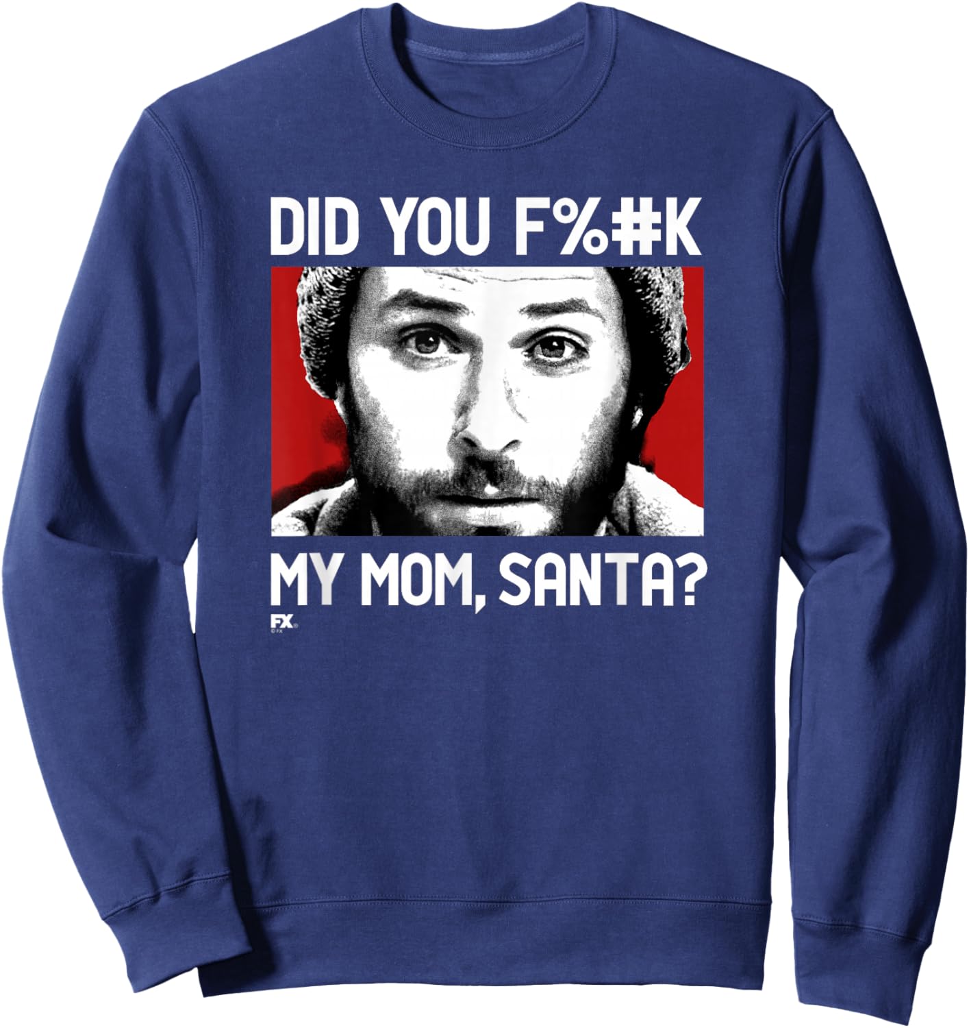 It's Always Sunny Charlie's Mom and Santa Funny Christmas Sweatshirt - Sweatshirt | Navy