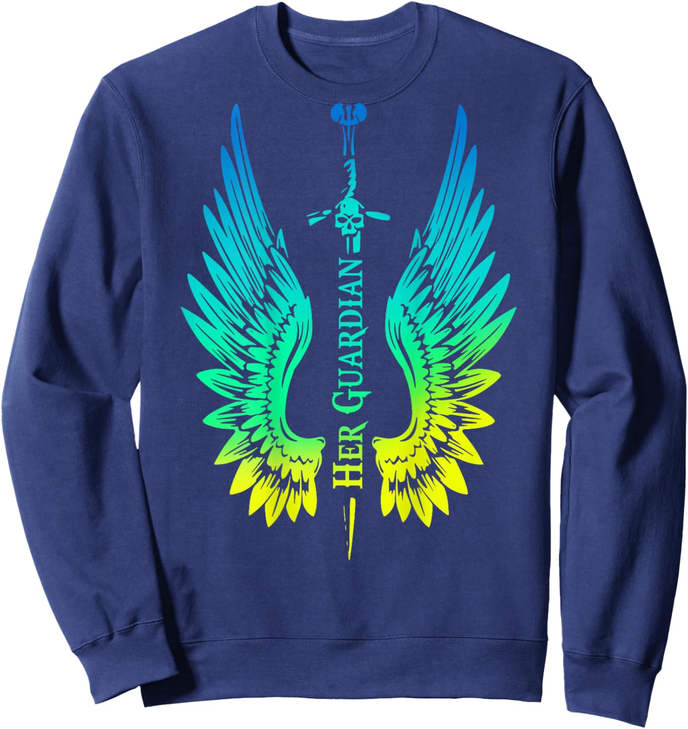 His Angel her Guardian Matching Couple Sweatshirt - Sweatshirt | Navy
