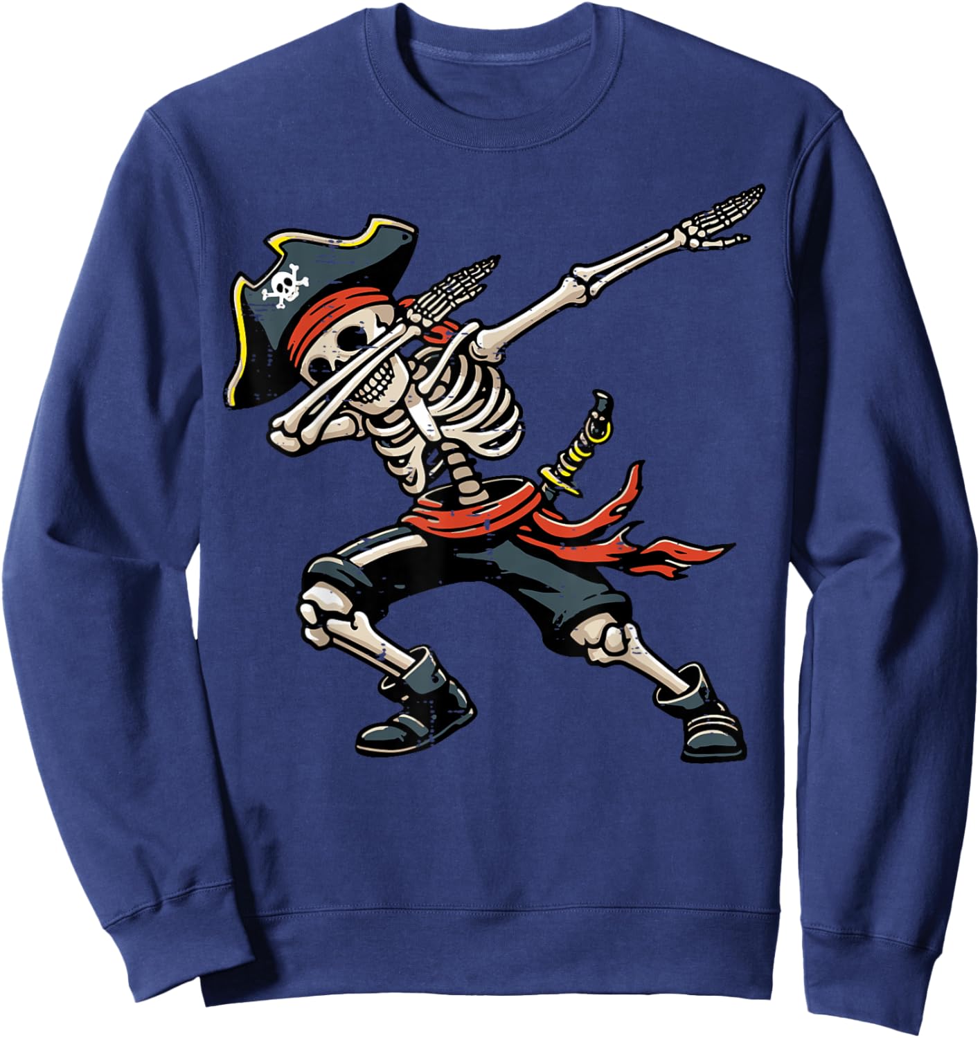 Dabbing Skeleton Pirate Funny Dance Costume Boys Kids Youth Sweatshirt - Sweatshirt | Navy