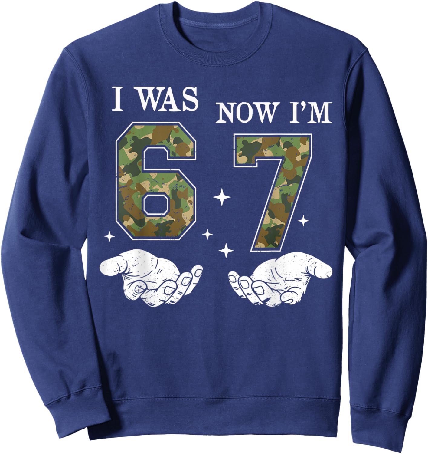 I was 6 Now I'm 7 Year Old Birthday 6 7 Birthday Boys Kids Sweatshirt - Sweatshirt | Navy