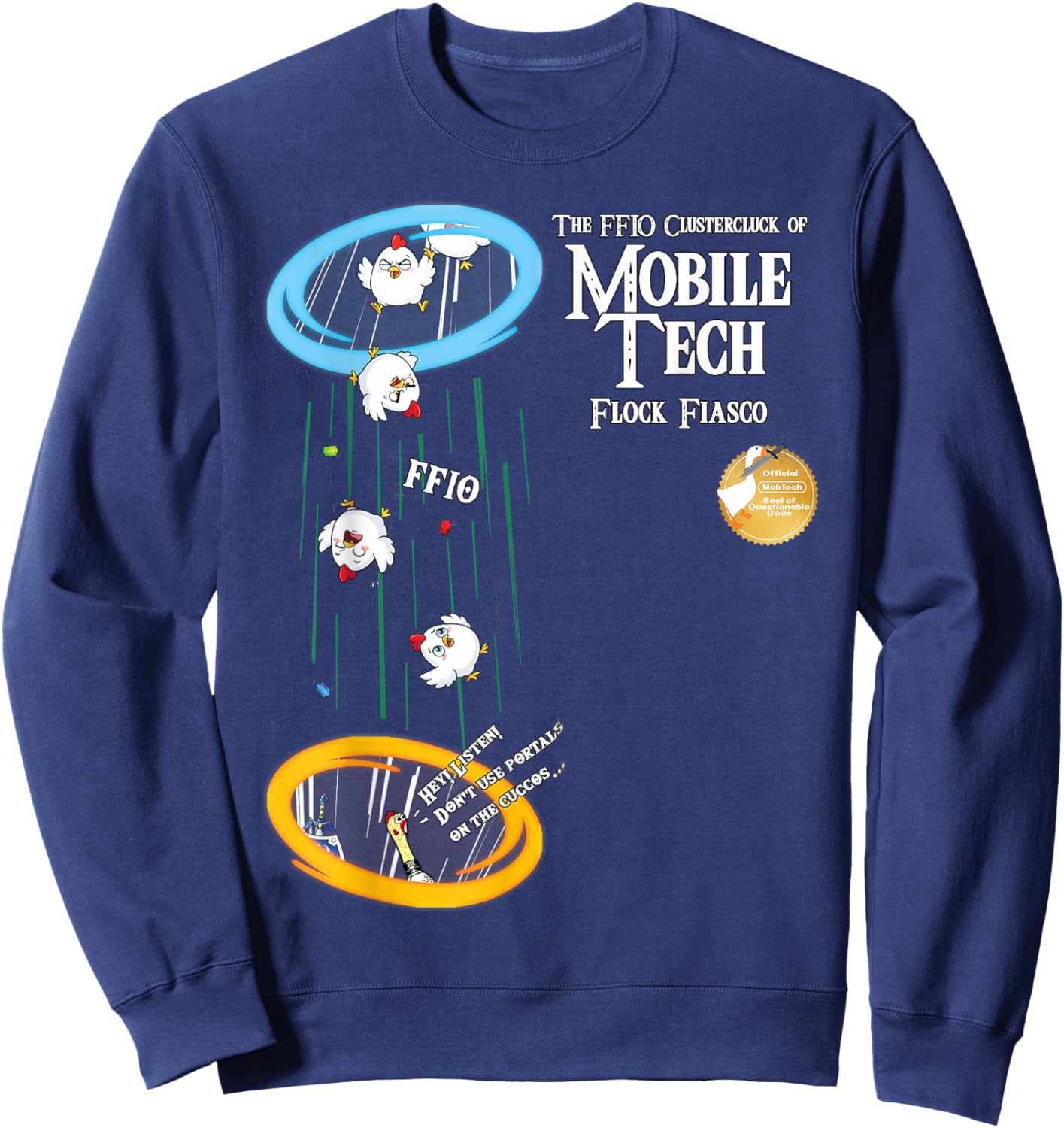Flock Fiasco of 2026 Mobile Tech! Sweatshirt - Sweatshirt | Navy