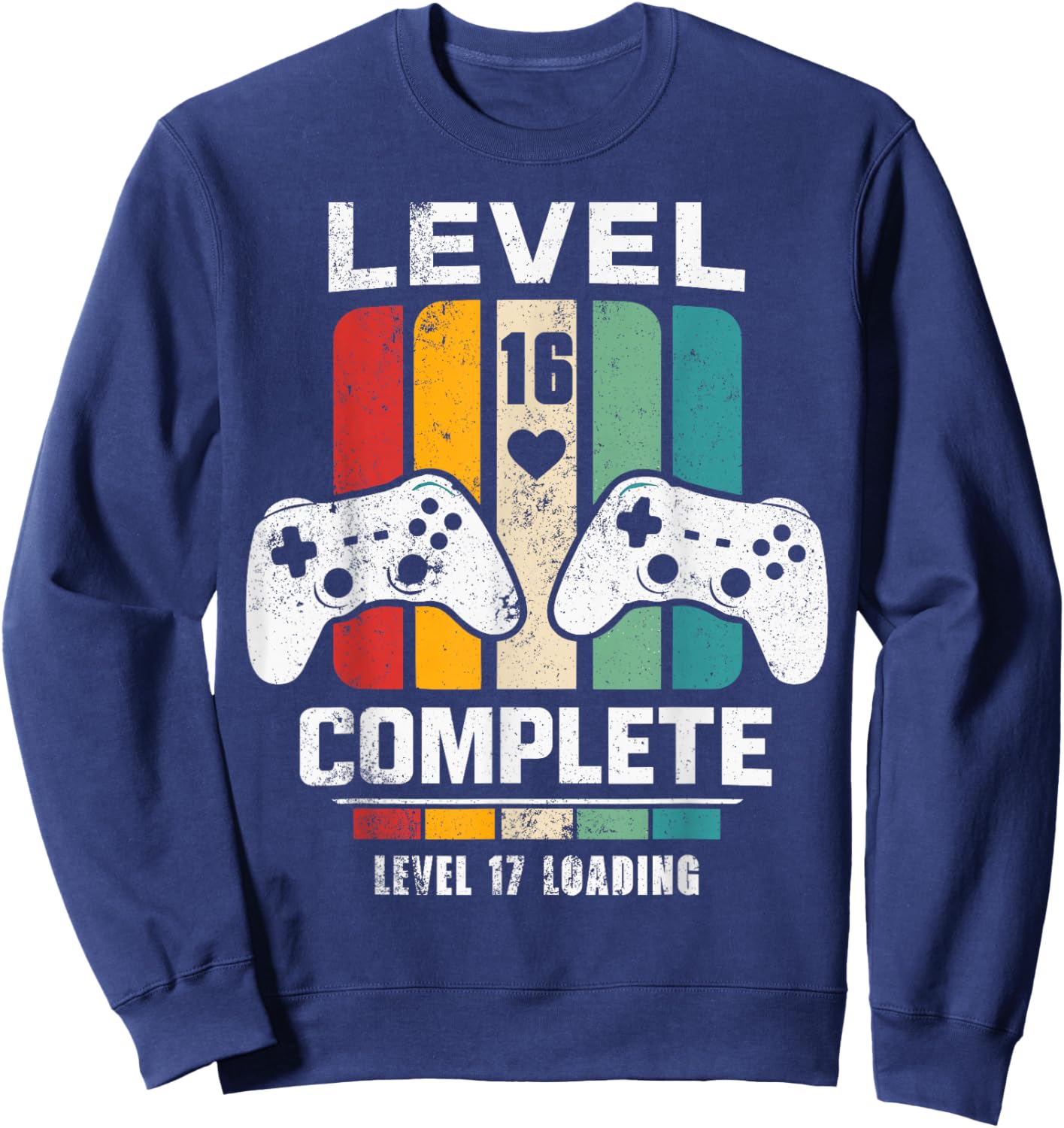 Vintage 16th Wedding Anniversary Him Her Level 16 Complete Sweatshirt - Sweatshirt | Navy