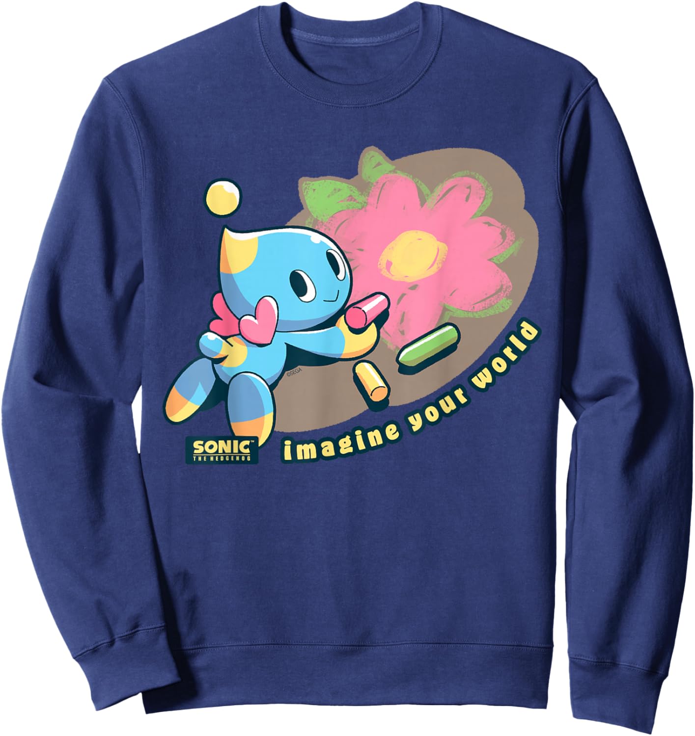 Sonic the Hedgehog Chao Earth Day Imagine Your World Sweatshirt - Sweatshirt | Navy