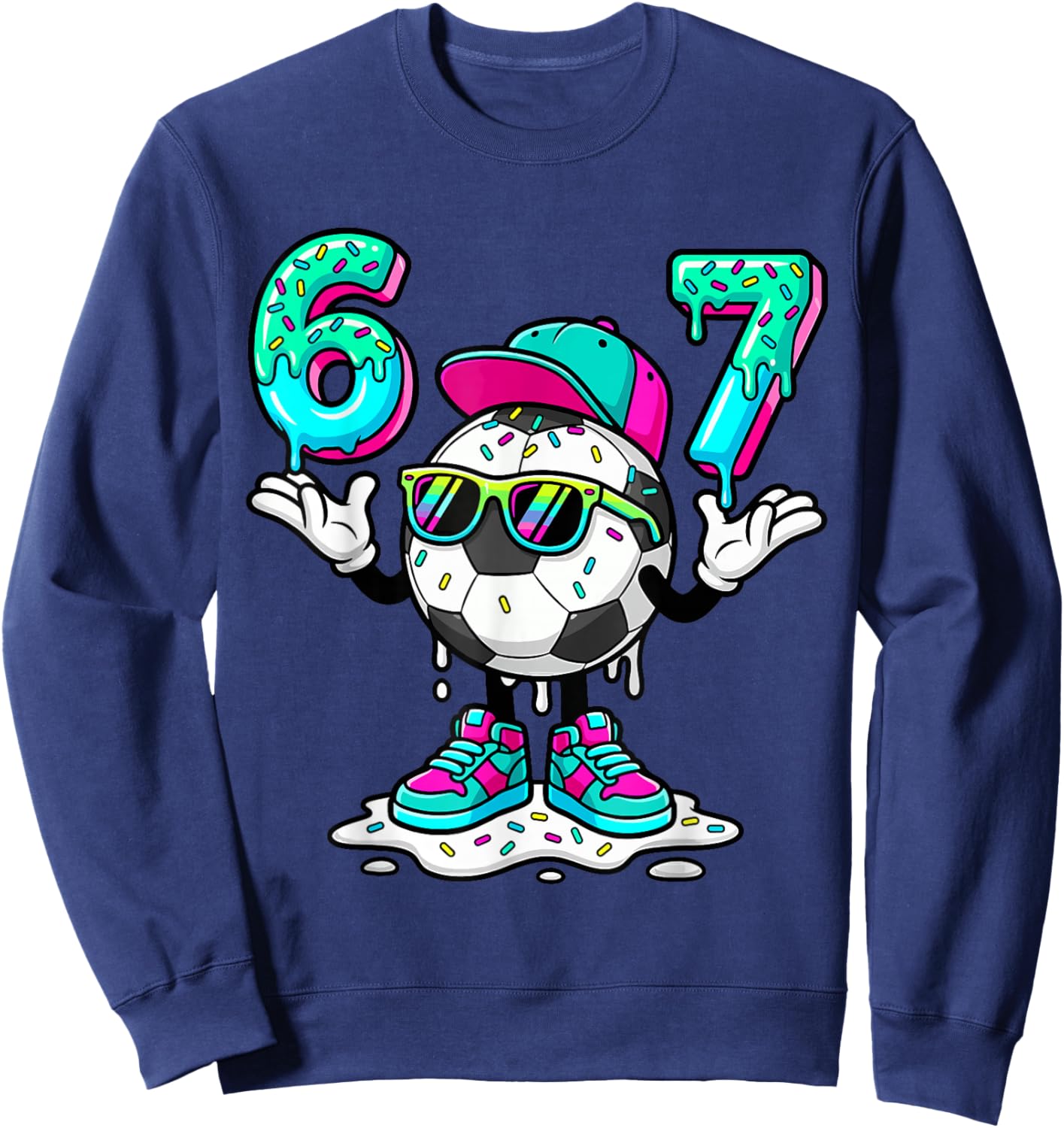 Funny Gen Alpha Meme Drip Sweatshirt - Sweatshirt | Navy