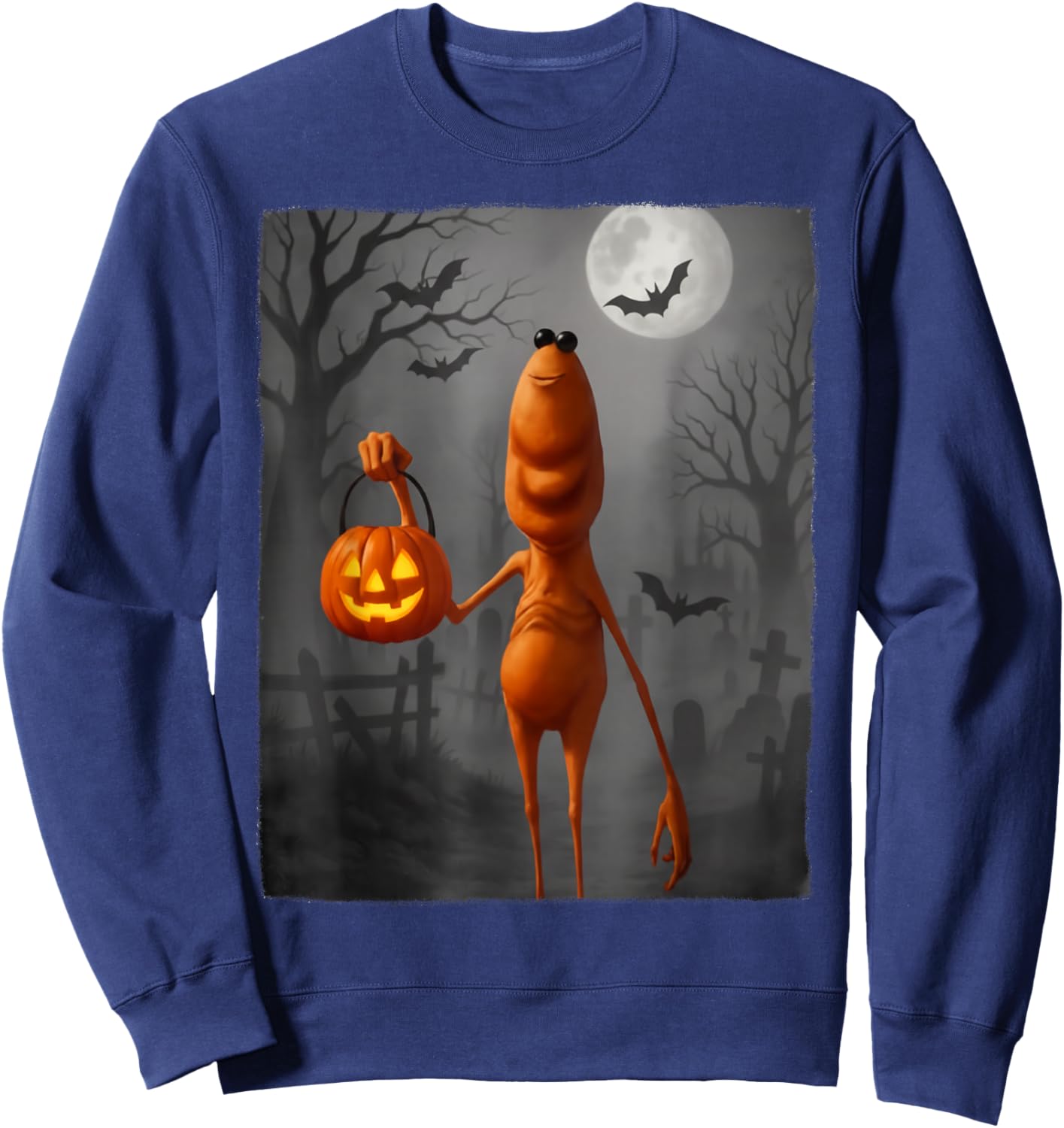 Marcus The Worm Halloween Custome Sweatshirt - Sweatshirt | Navy