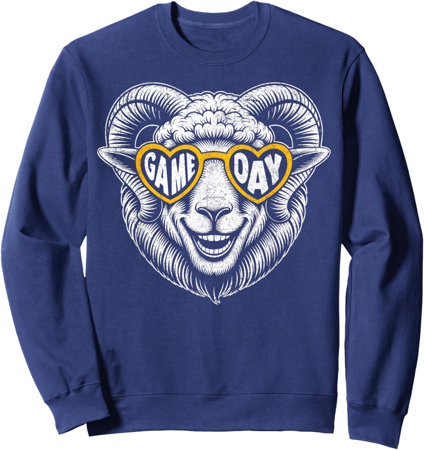 Vintage Game Day Ram Sweatshirt - Sweatshirt | Navy