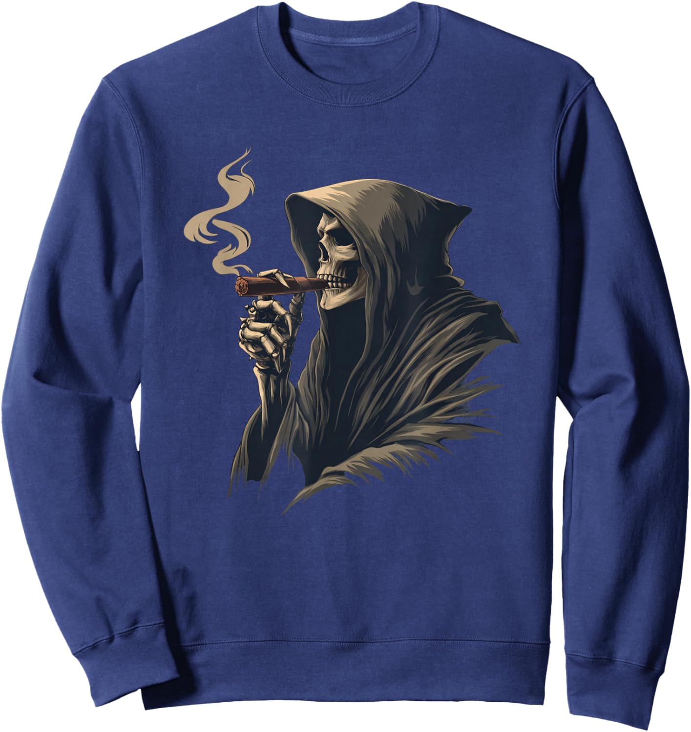 Great Dead Costume for Grim Reaper and Smoking Lovers Sweatshirt - Sweatshirt | Navy