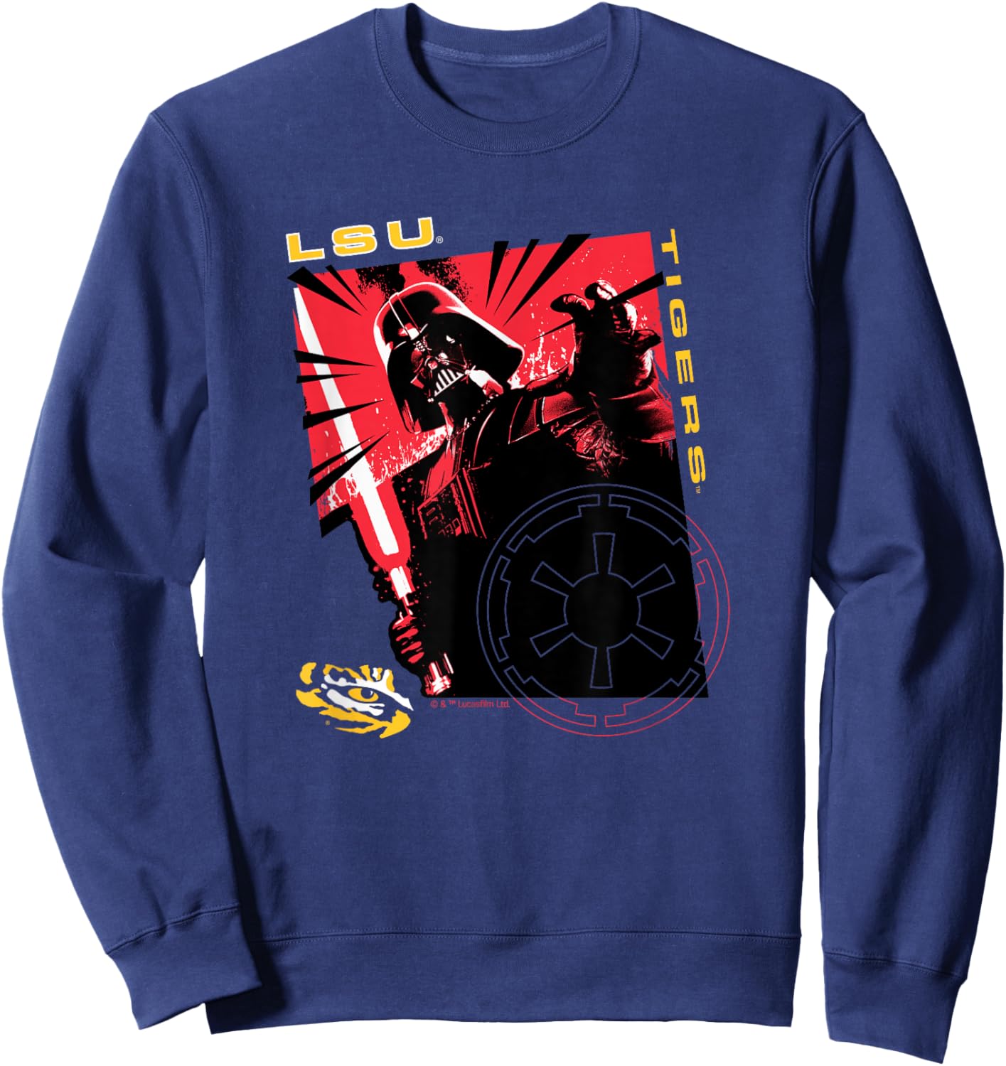 LSU Tigers Star Wars Sith Lord Purple Officially Licensed Sweatshirt - Sweatshirt | Navy