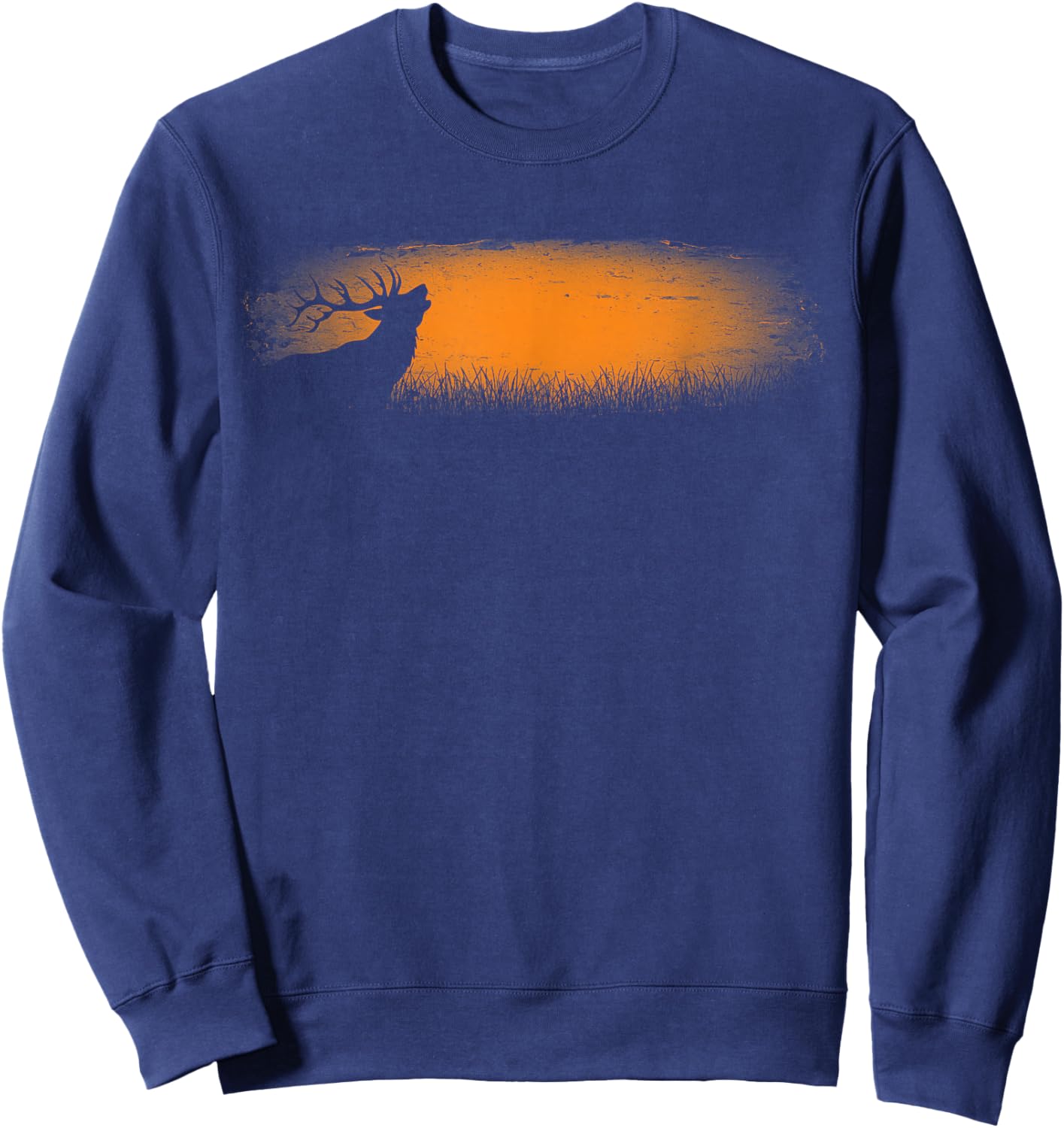 Minimal Elk Hunting Mule Deer Sweatshirt - Sweatshirt | Navy