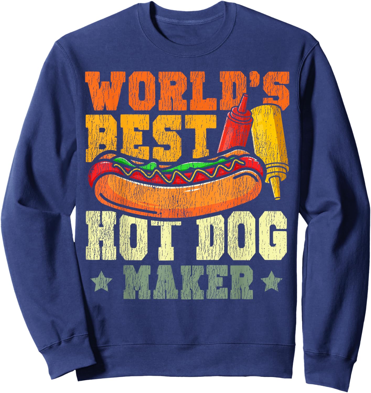 Hot Dog Adult World's Best Hot Dog Maker Sweatshirt - Sweatshirt | Navy