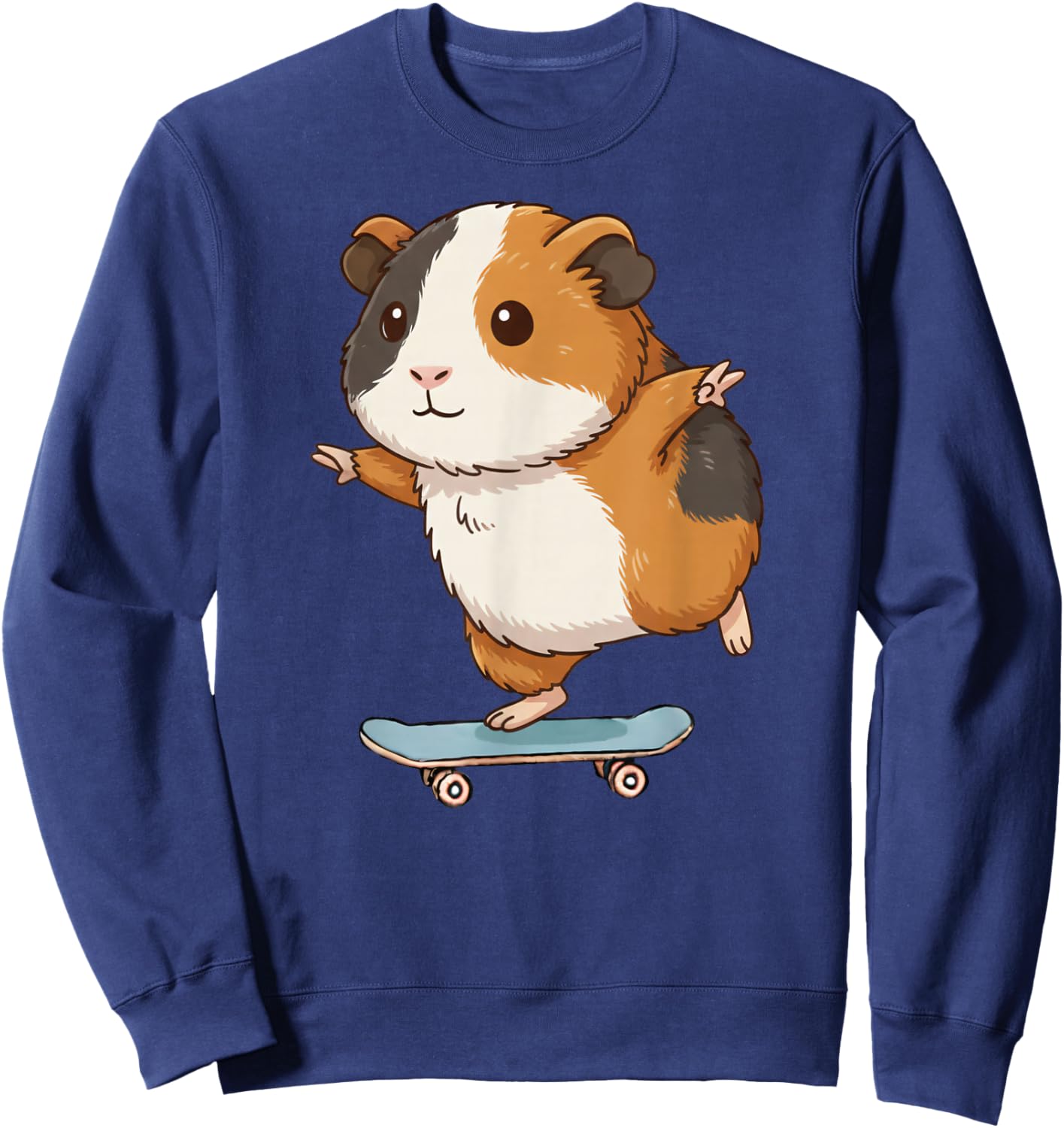 Funny Guinea Pig Skater Skateboard Ballerina Zoo Boys Girls Sweatshirt - Sweatshirt | Navy