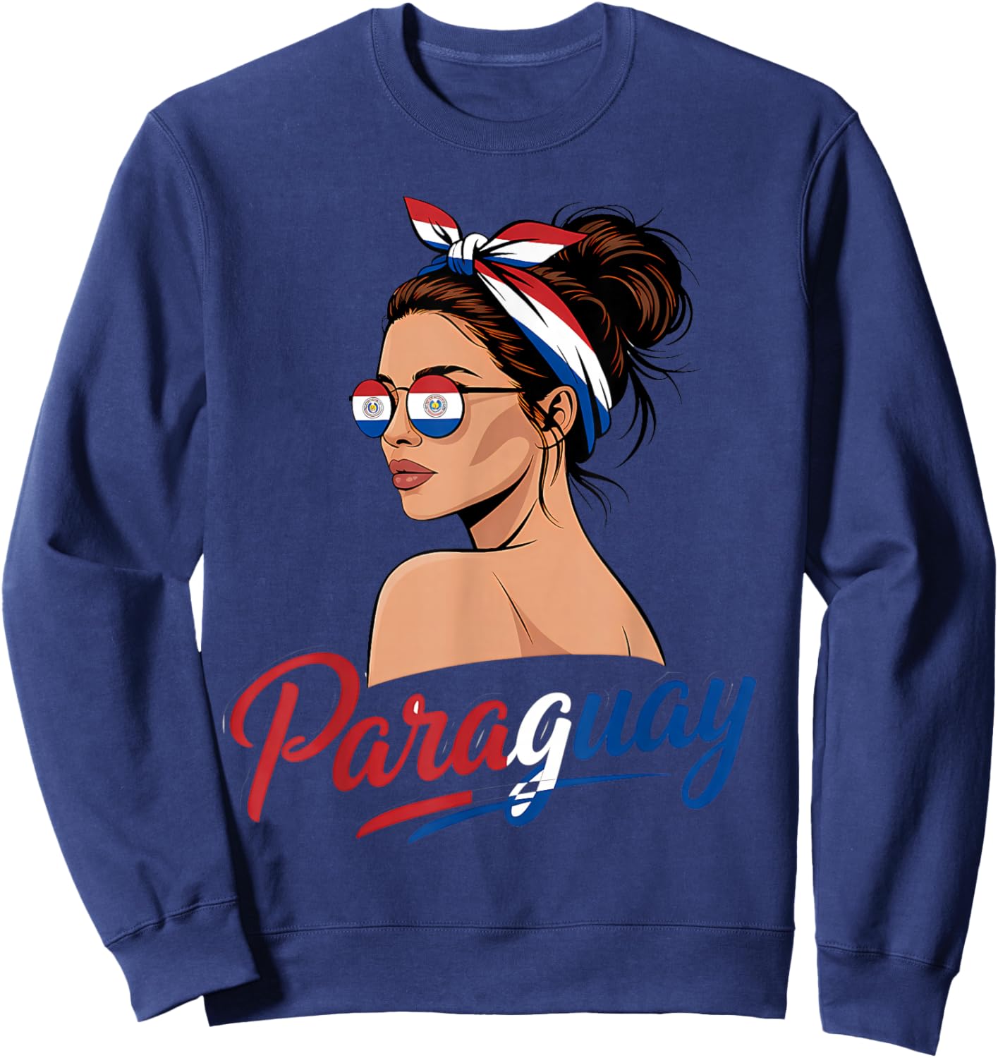 Paraguay Roots Paraguayan Flag Sweatshirt - Sweatshirt | Navy