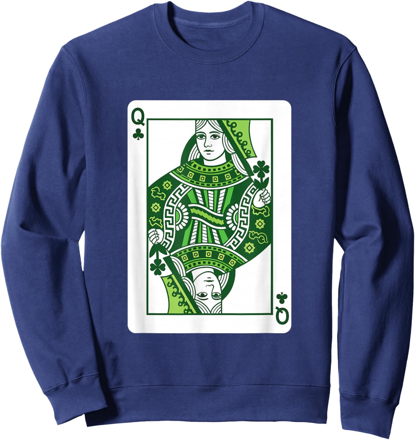 Queen of Shamrock - St Patrick's Day Irish Pride Sweatshirt - Sweatshirt | Navy