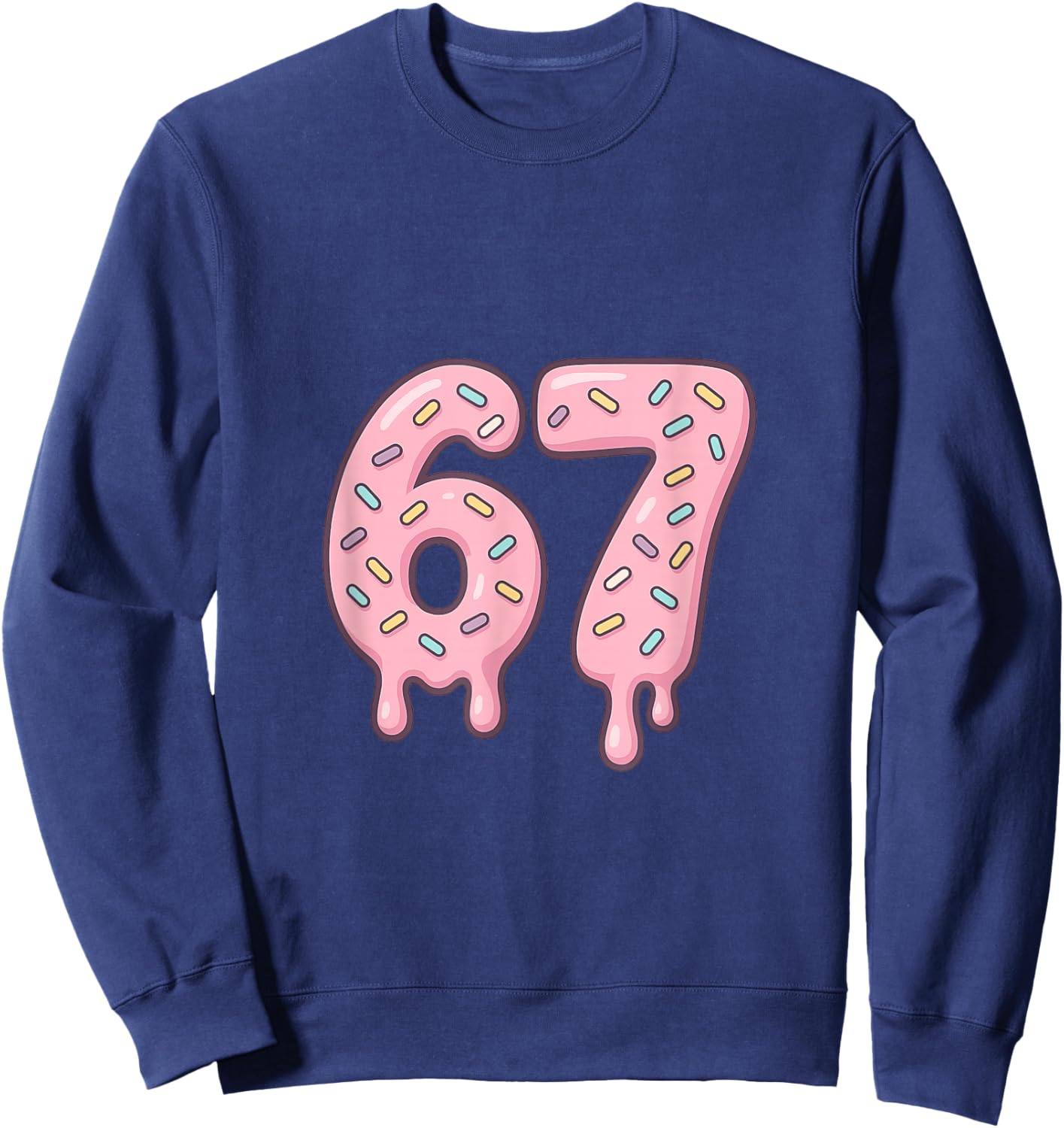 67 Alpha Slang Internet Meme Aura Energy Sweatshirt - Sweatshirt | Navy