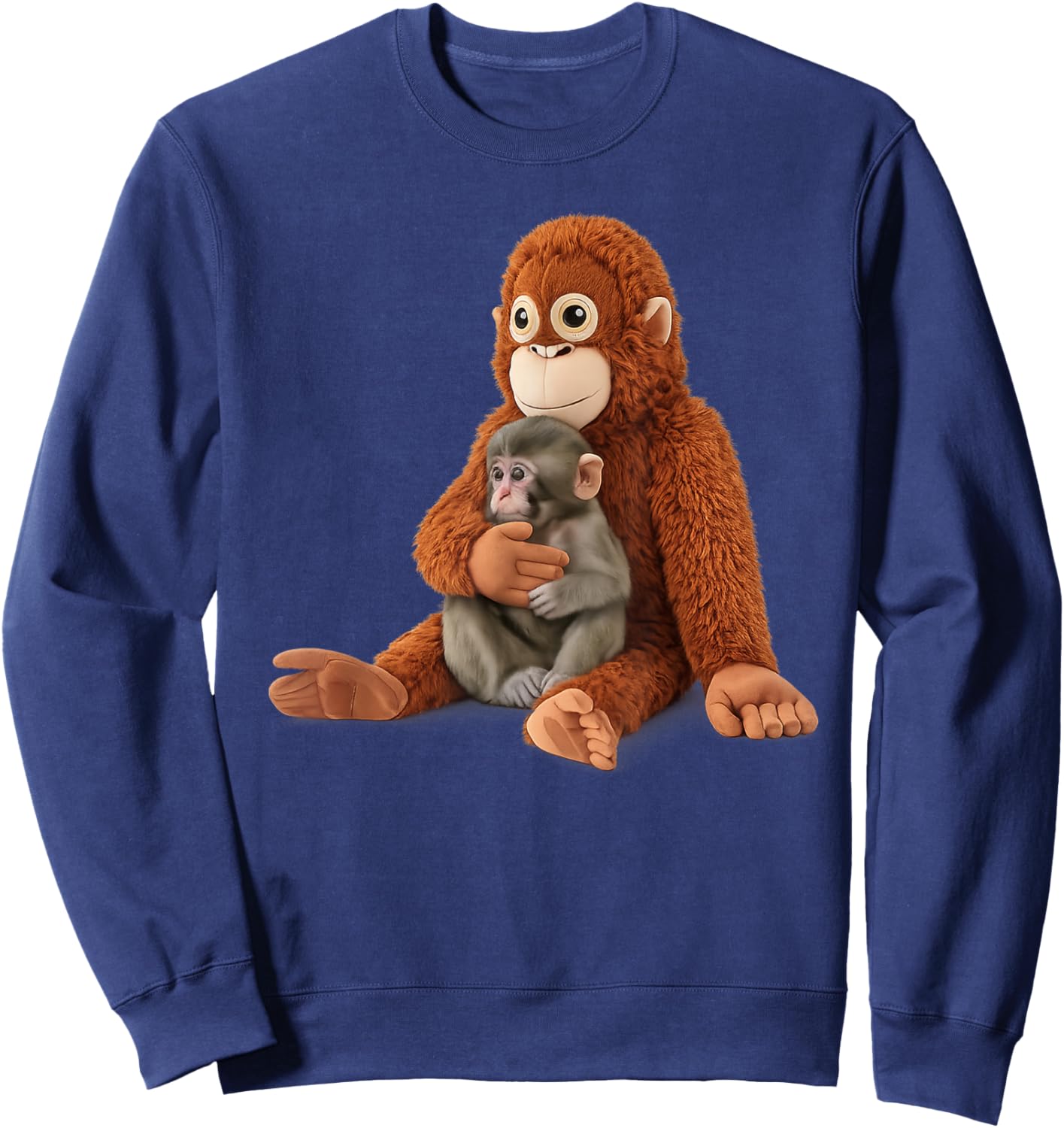 Monkey Punch Baby Graphic - Little Punch Big Love Sweatshirt - Sweatshirt | Navy