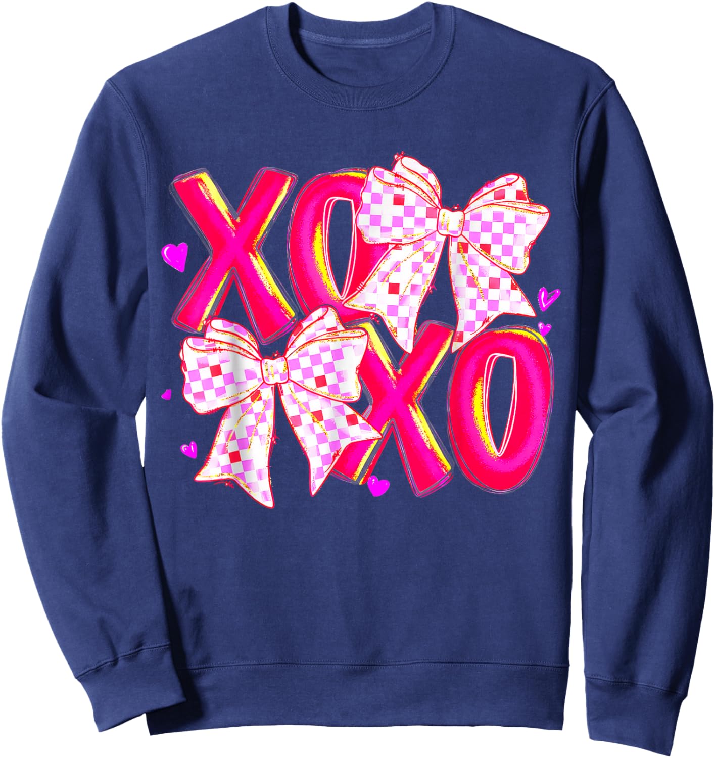 Coquette Valentines XOXO Sweatshirt - Sweatshirt | Navy
