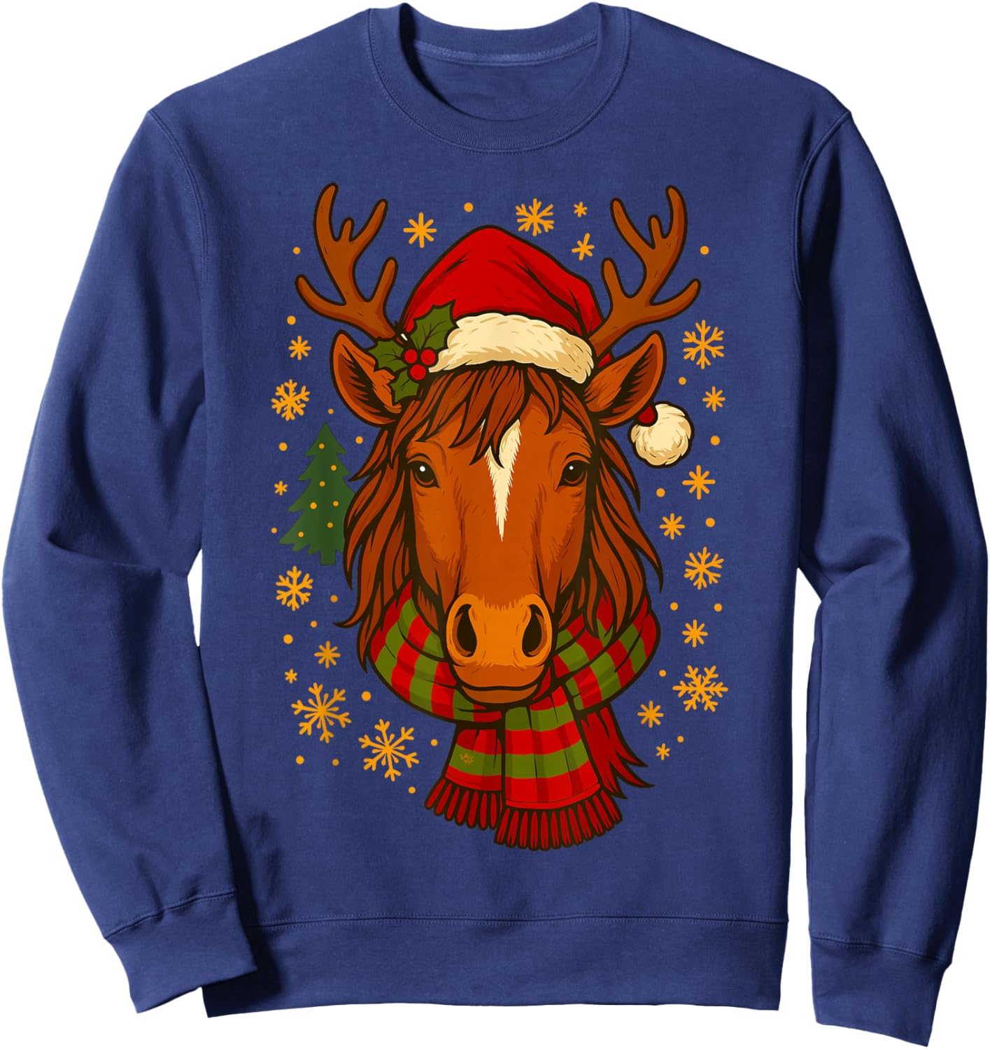 Christmas Horse Sweatshirt - Sweatshirt | Navy